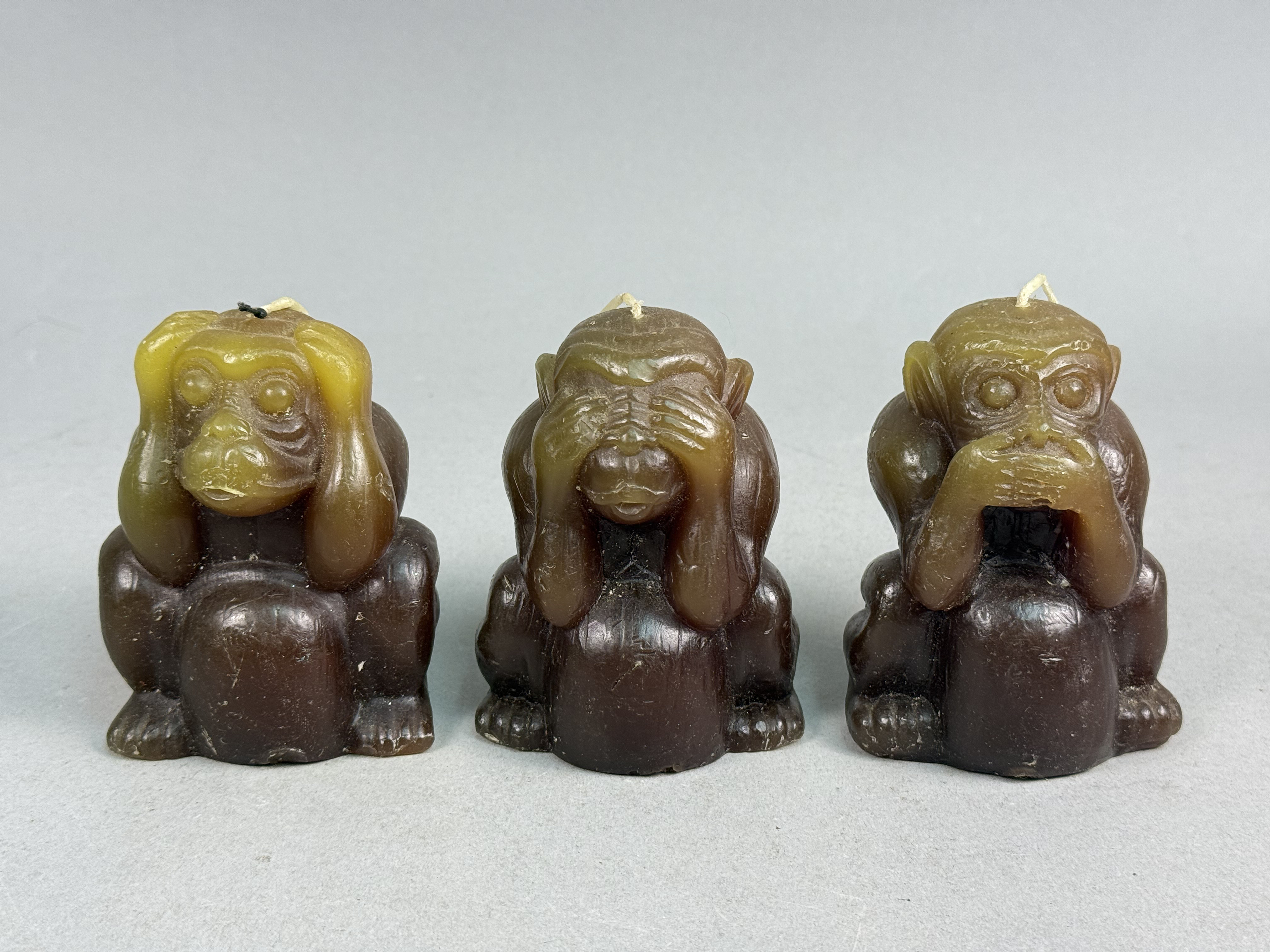 Japanese Wax Wise Monkey Novelty Candles