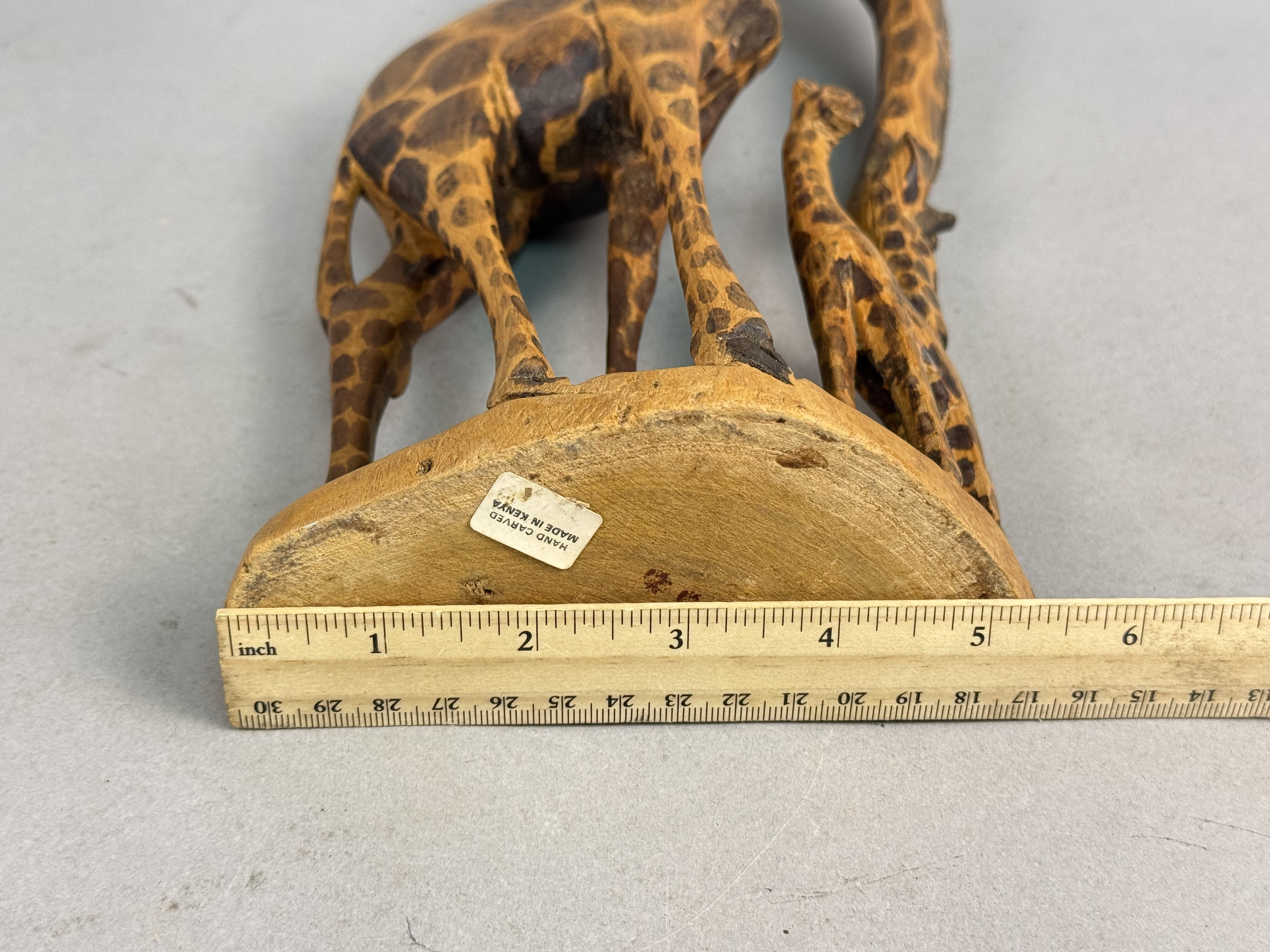 Kenyan Wood Arched-Neck Giraffe Sculpture
