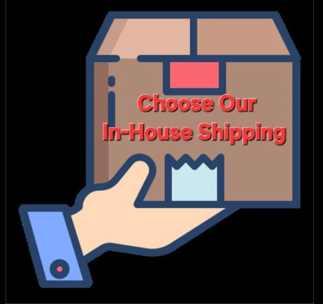 KELLIE'S OFFERS IN-HOUSE SHIPPING