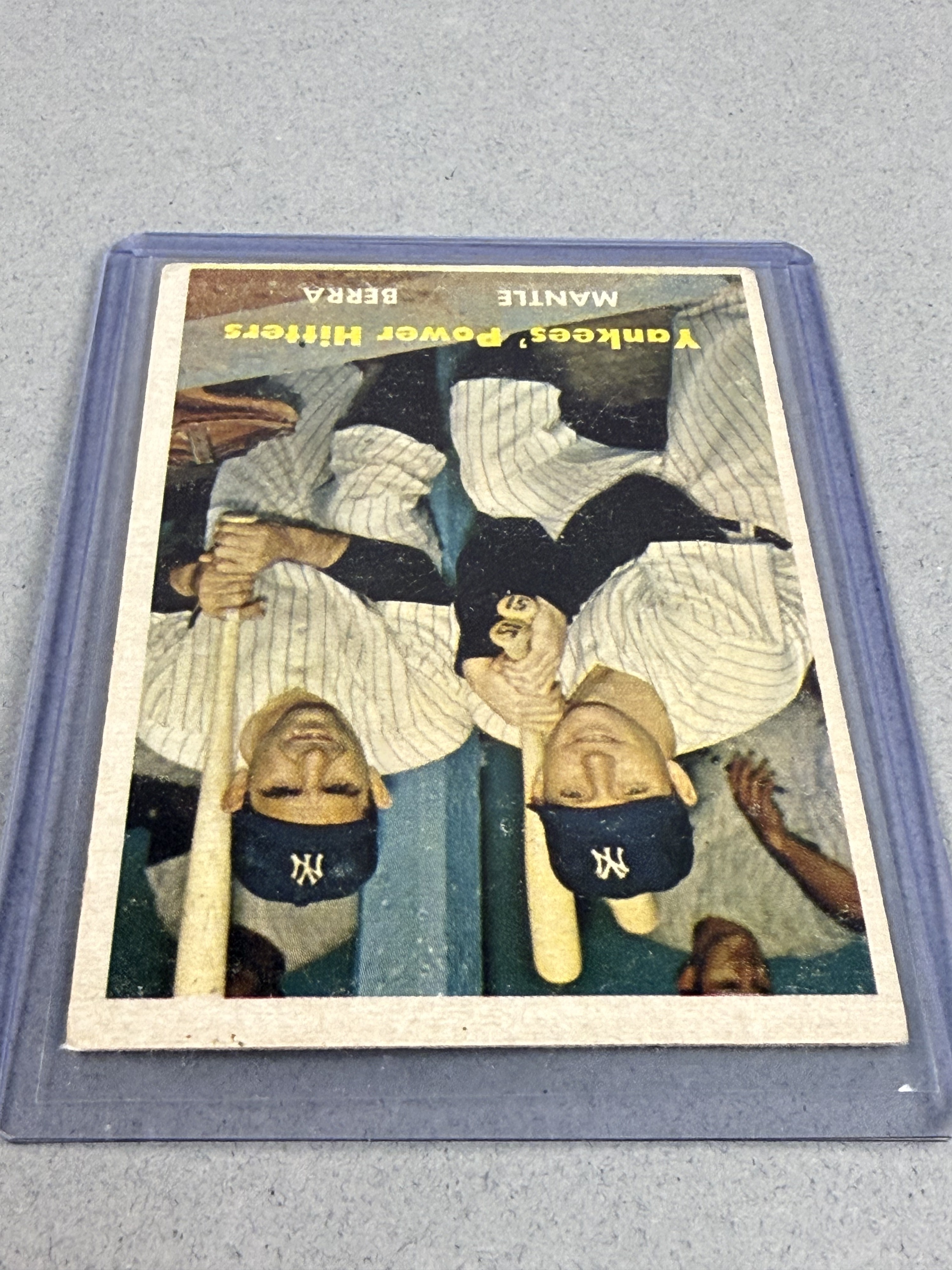1957 Topps Mantle & Berra Baseball Card