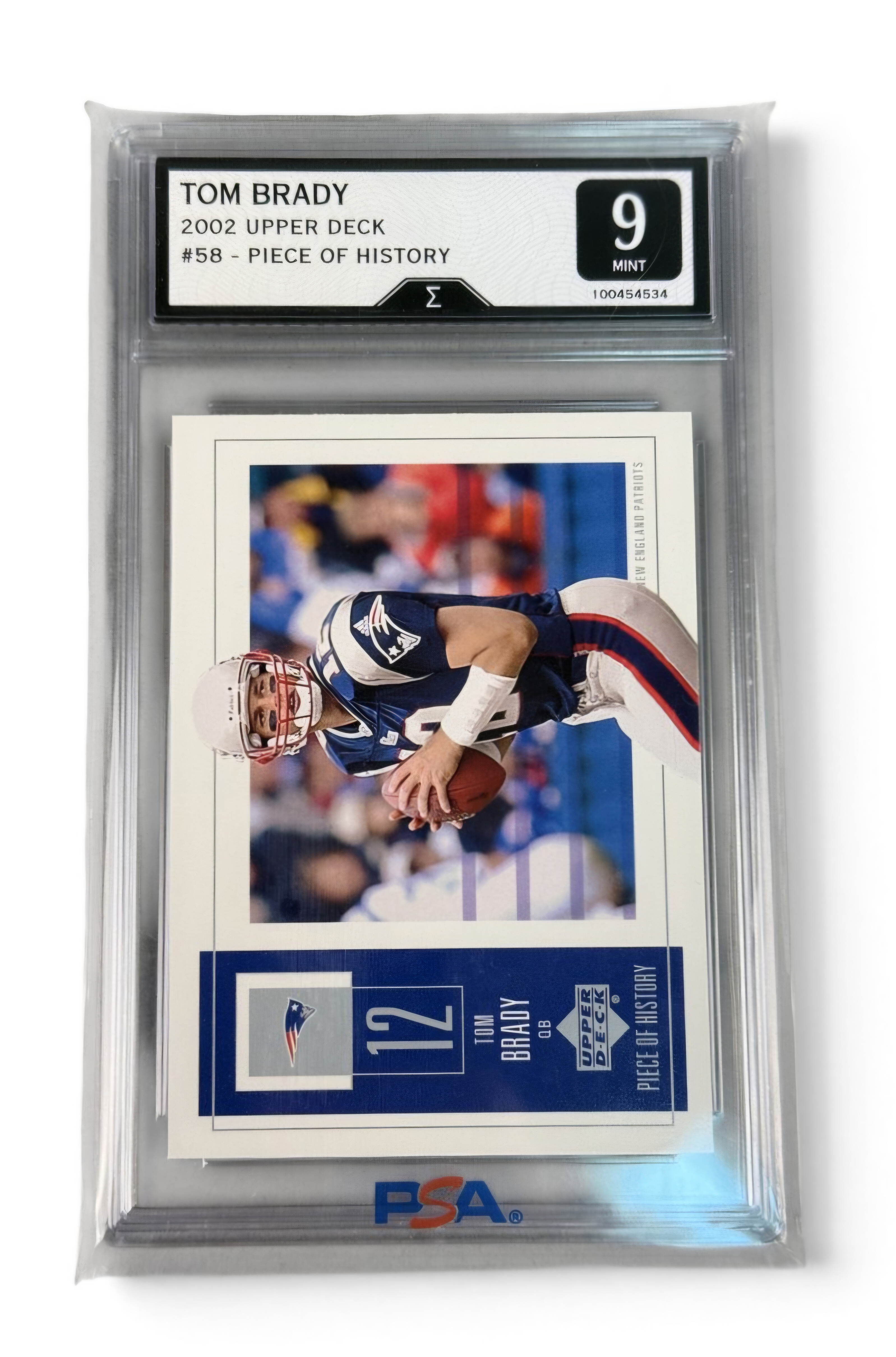 2002 Upper Deck Tom Brady Piece of History #58