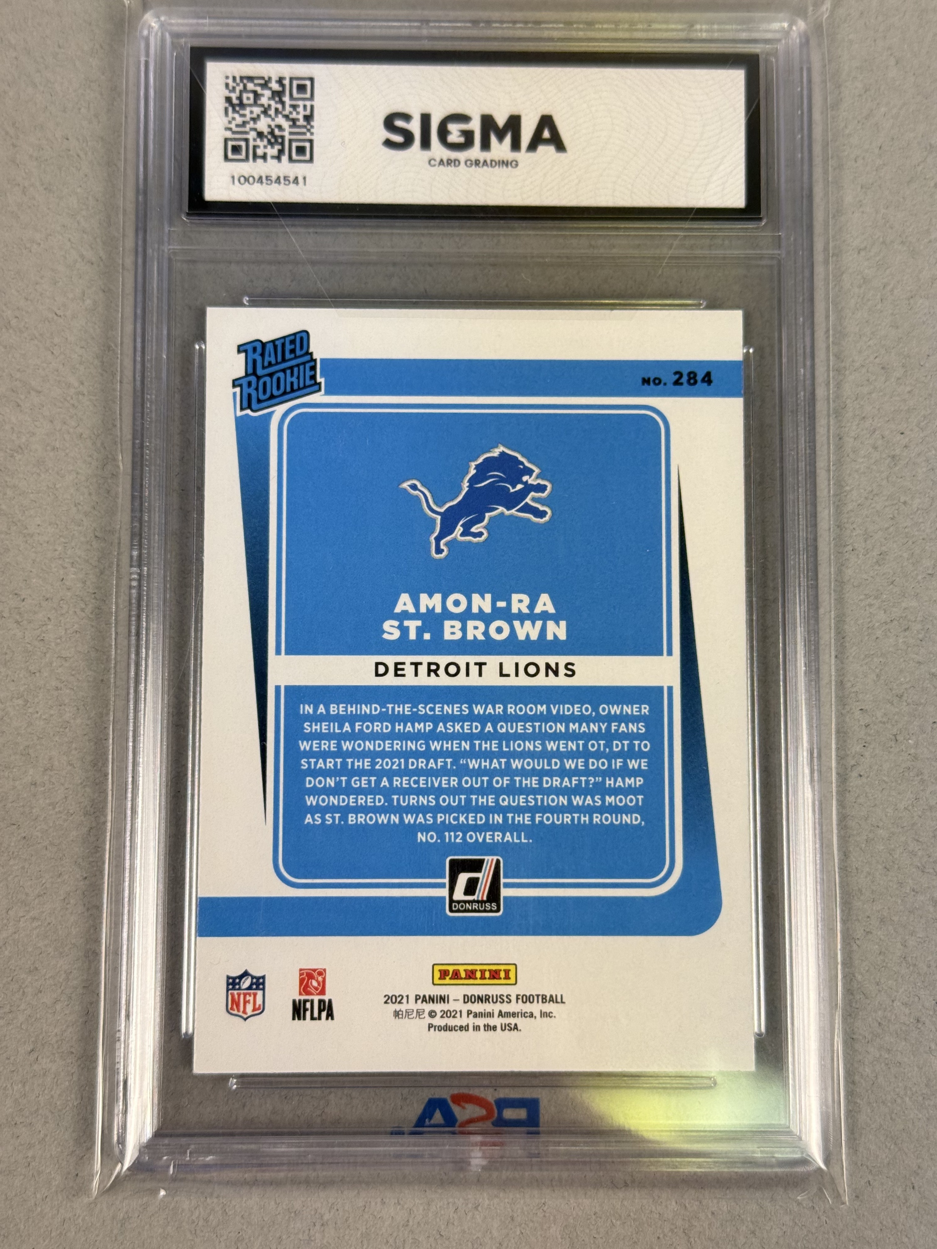 2021 Donruss Amon-Ra St. Brown Sigma 9