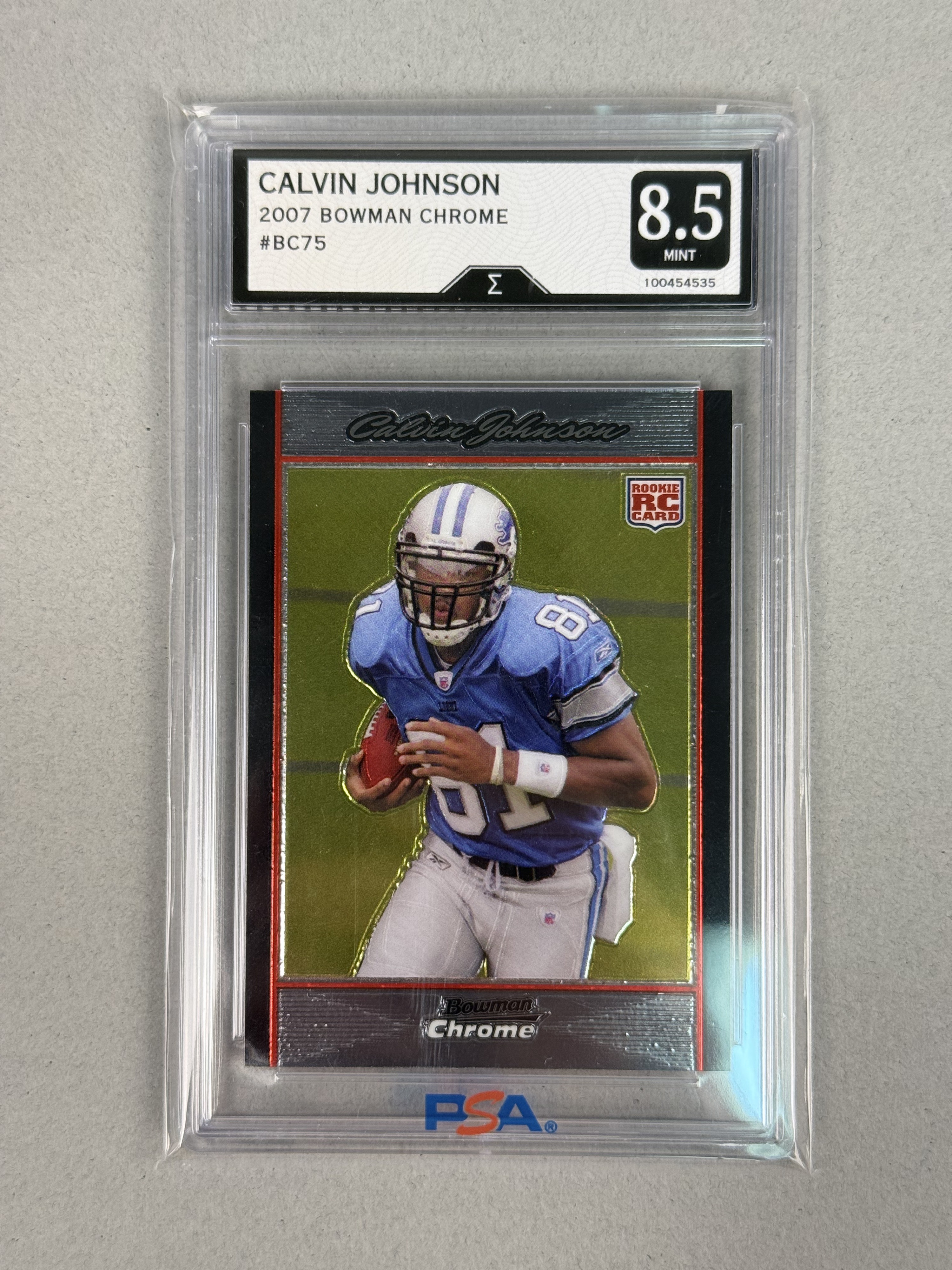 2007 Bowman Chrome Calvin Johnson Rookie Sigma 8.5