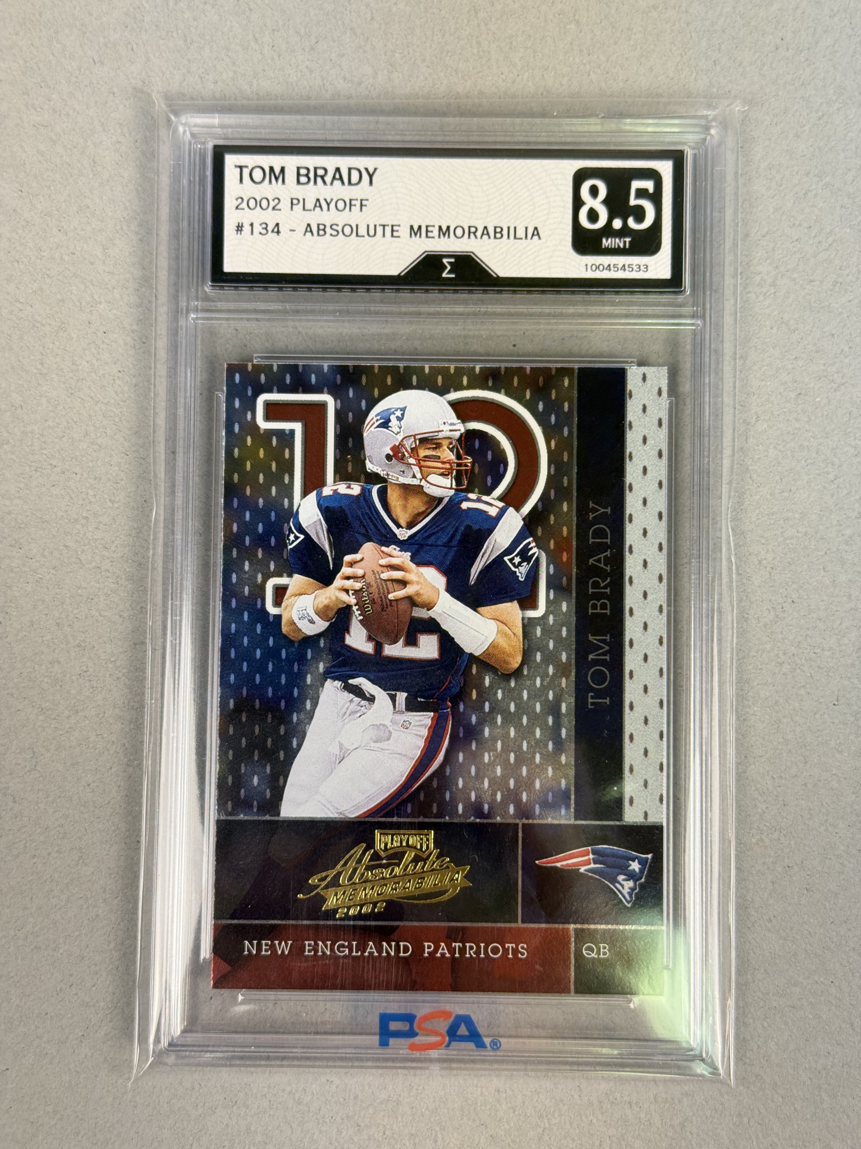 Playoff Absolute Memorabilia Graded Tom Brady Card