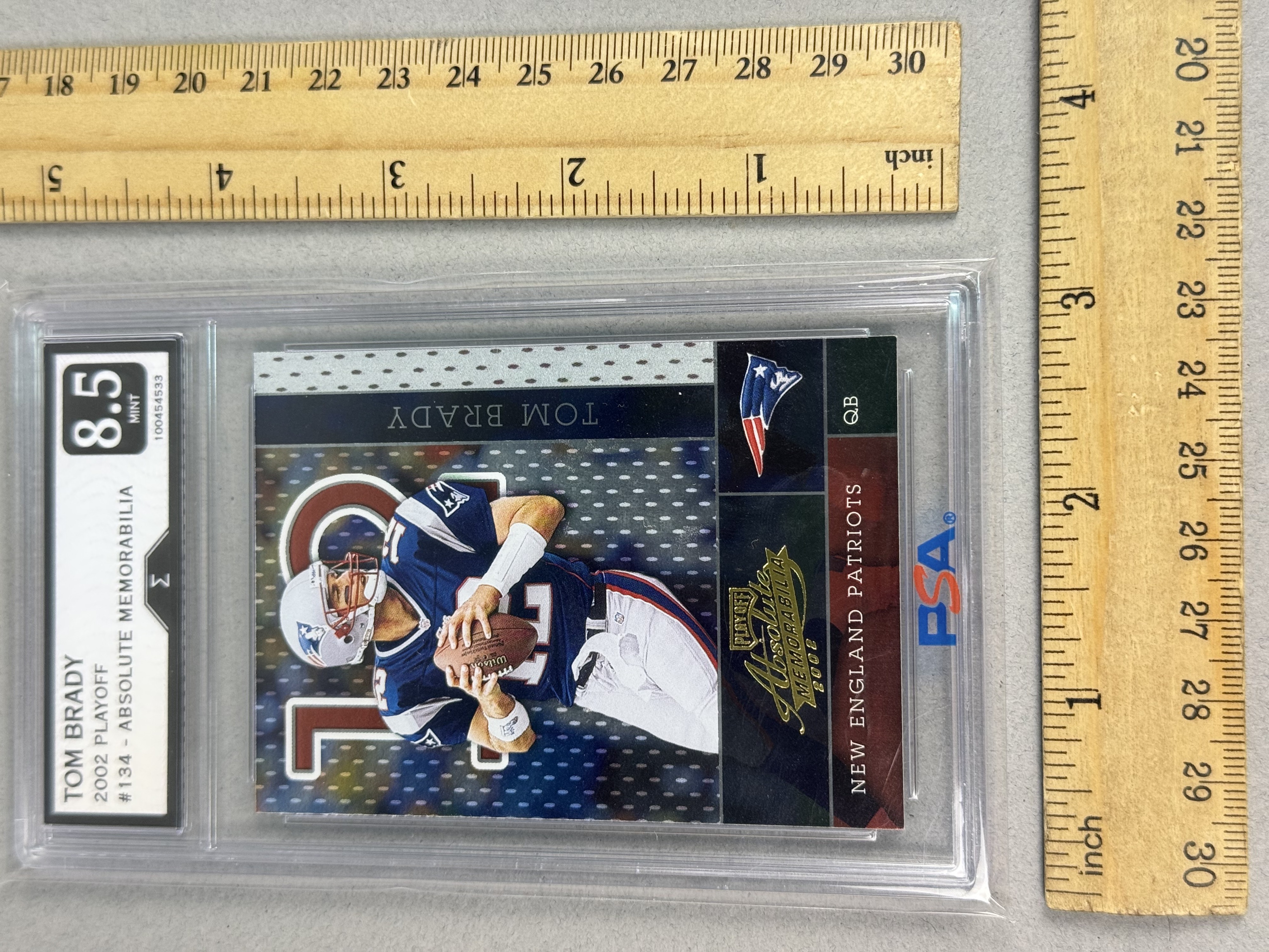 Playoff Absolute Memorabilia Graded Tom Brady Card