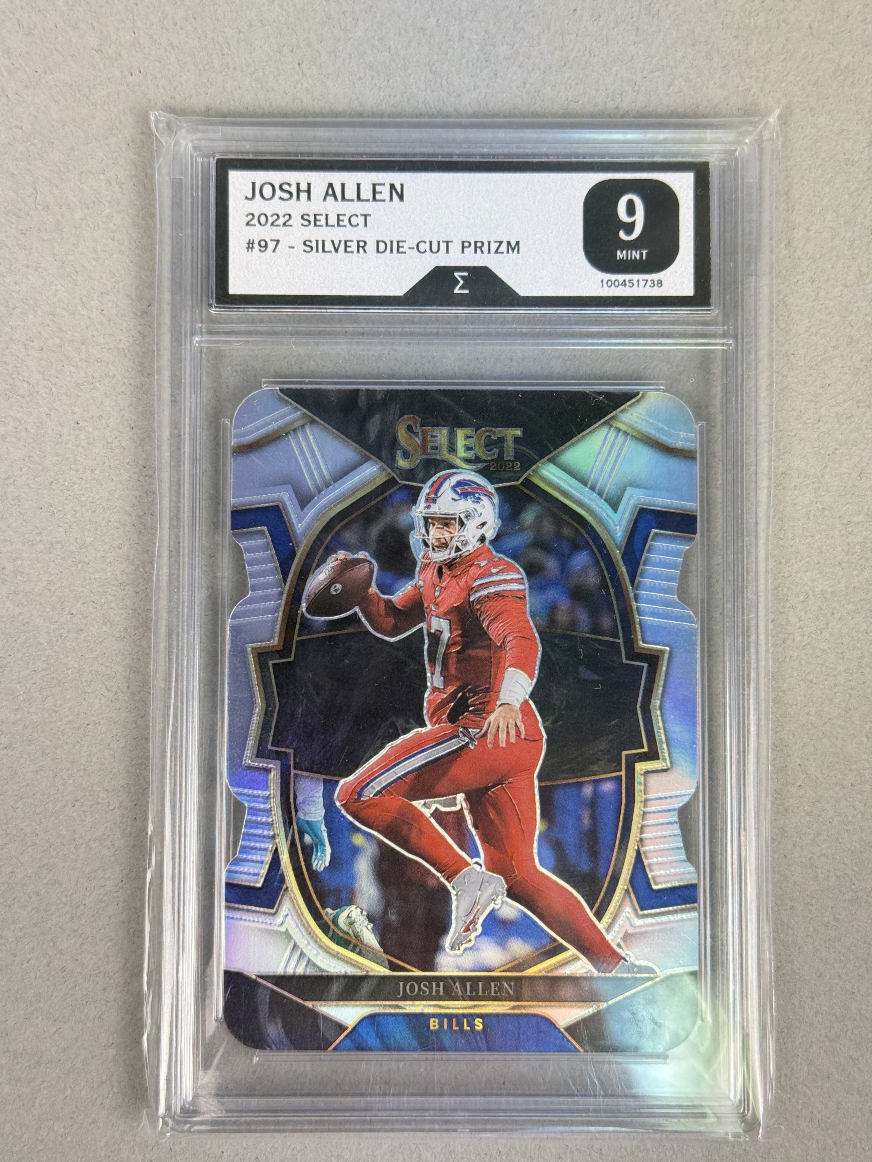 Panini Select Josh Allen Silver Die-Cut Card