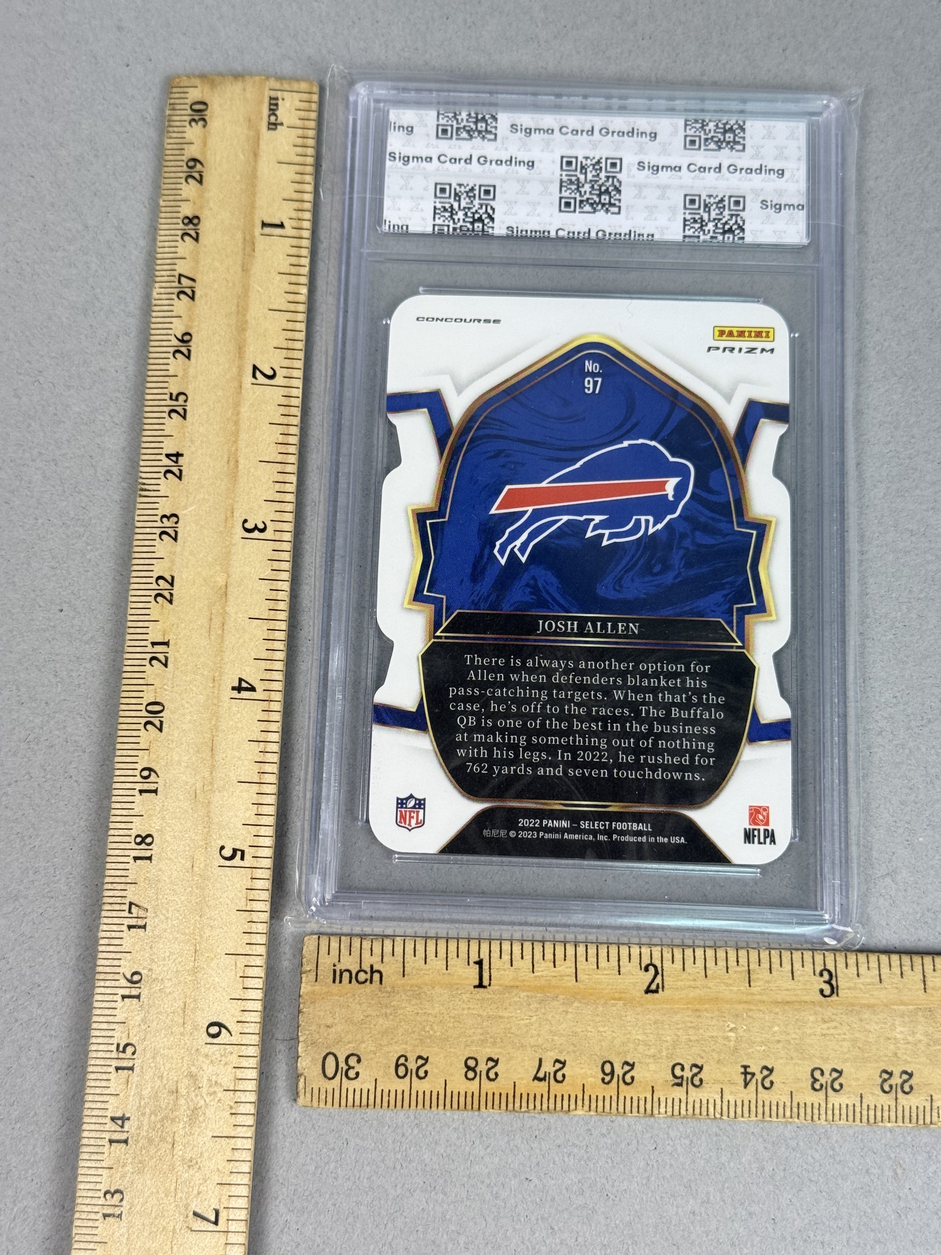 Panini Select Josh Allen Silver Die-Cut Card