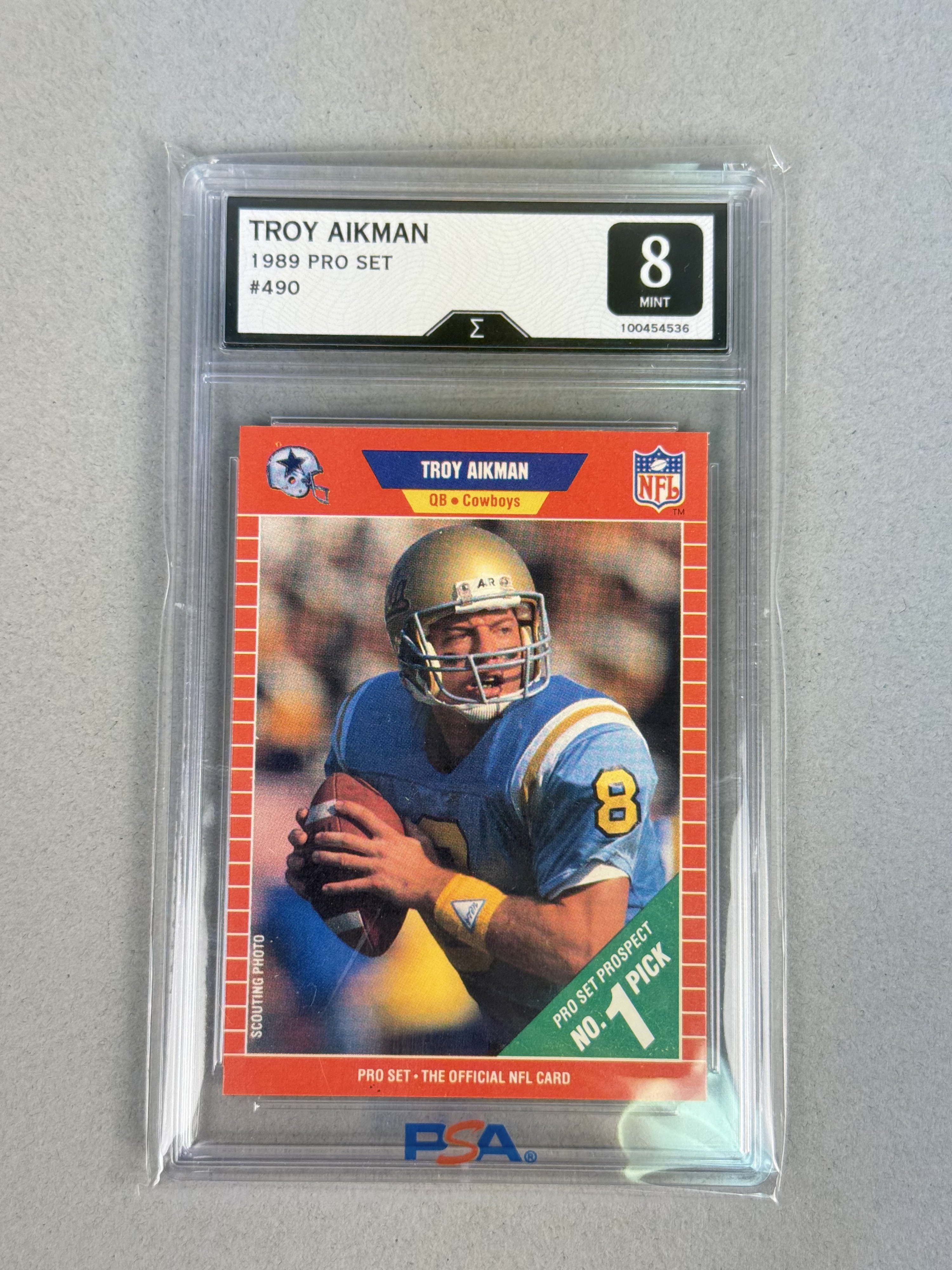 Pro Set 1989 Troy Aikman Rookie Card
