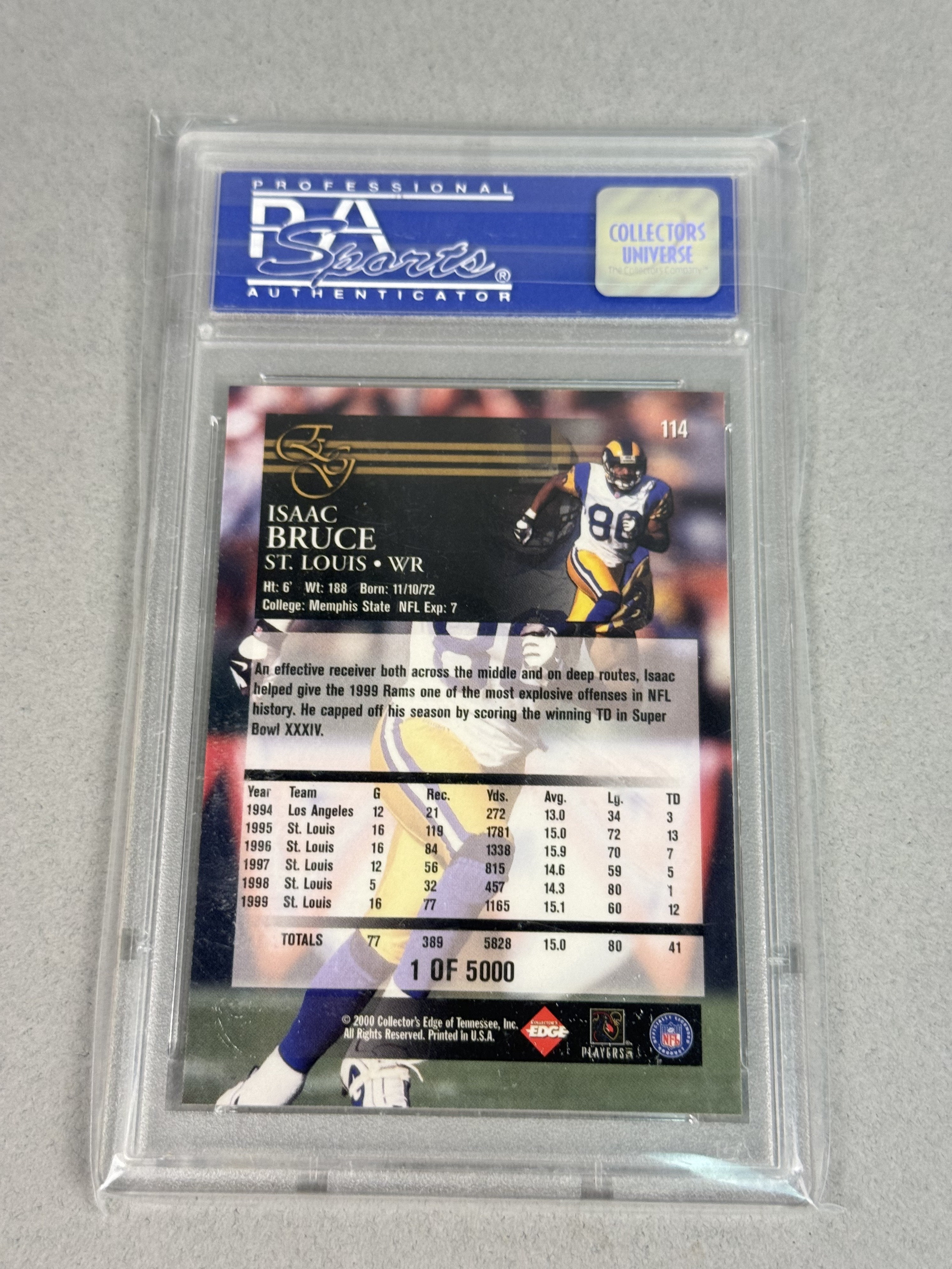Collector's Edge Isaac Bruce PSA Graded Card