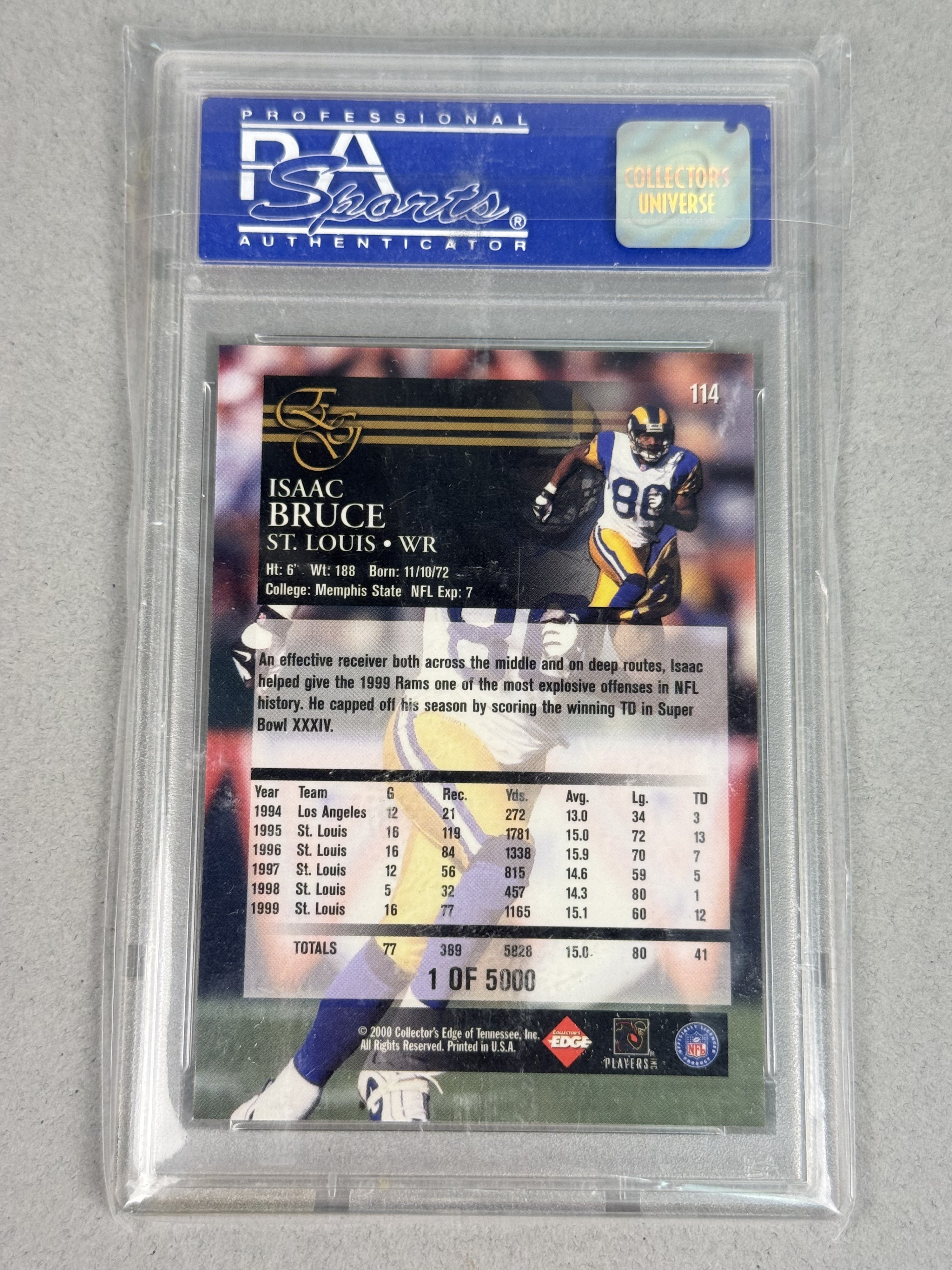 Collector's Edge Isaac Bruce PSA 9 Mint 10353091