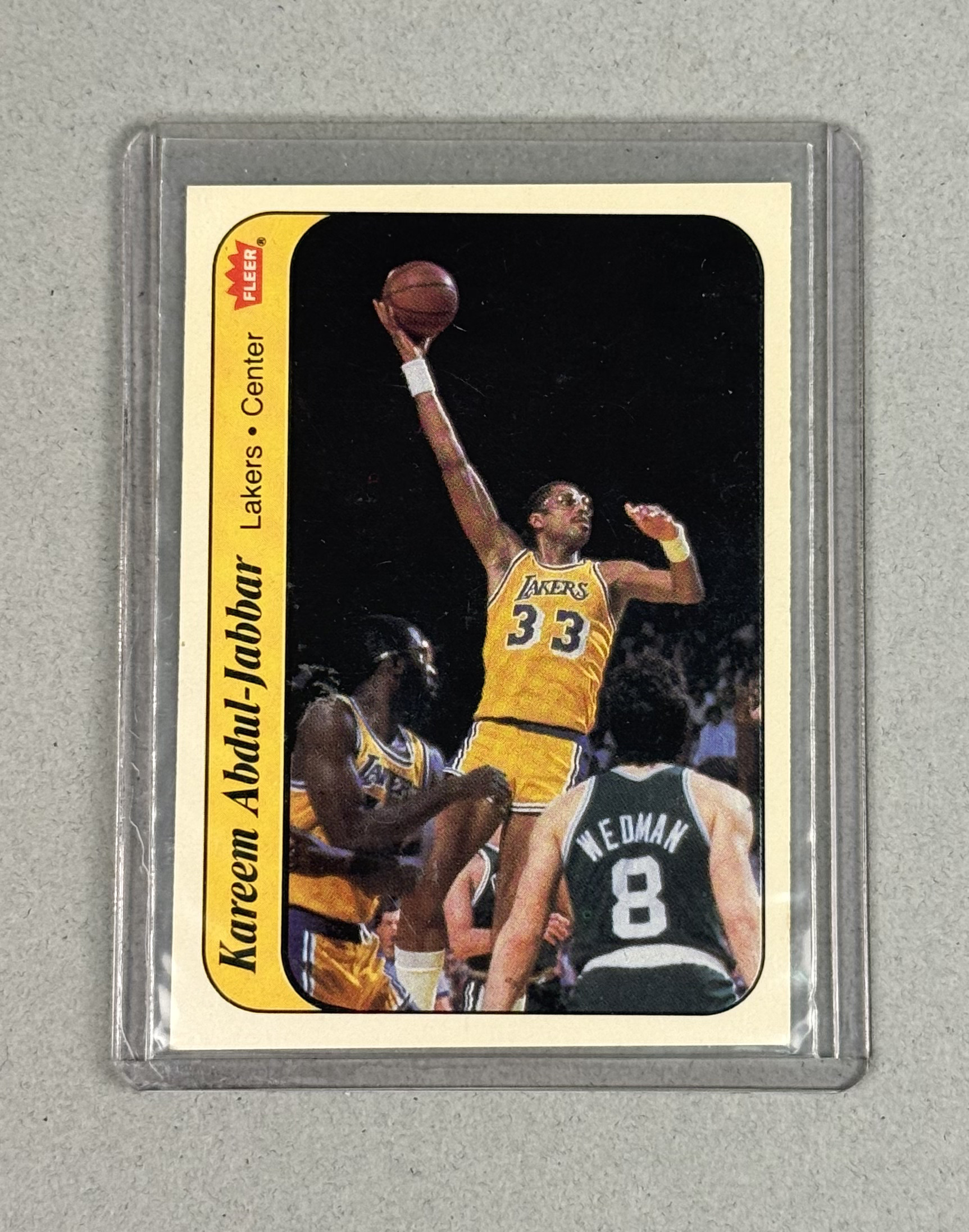 1986 Fleer Kareem Abdul-Jabbar Unpeeled Sticker Card