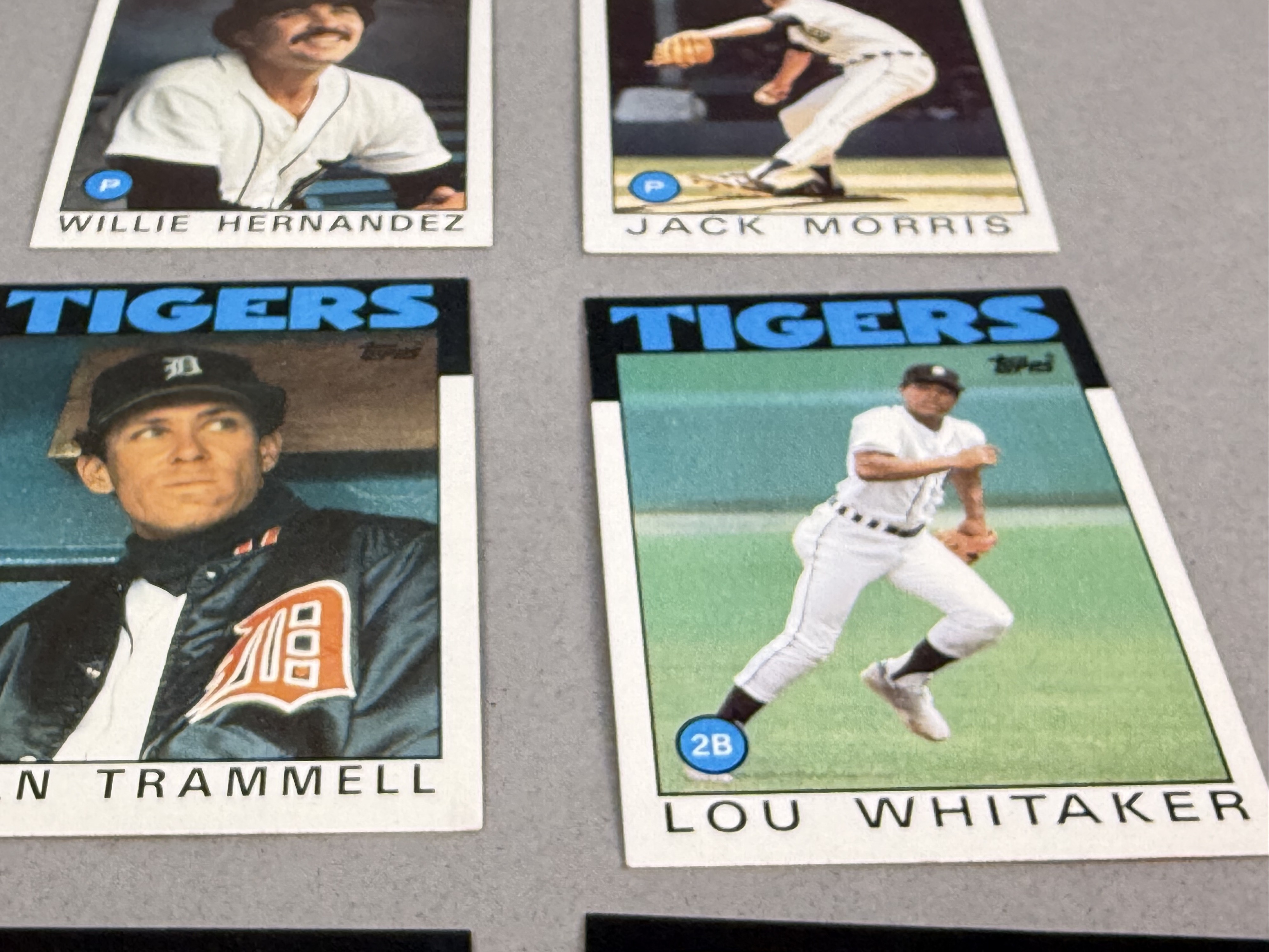 16 Signed Topps & Donruss Detroit Tigers Cards