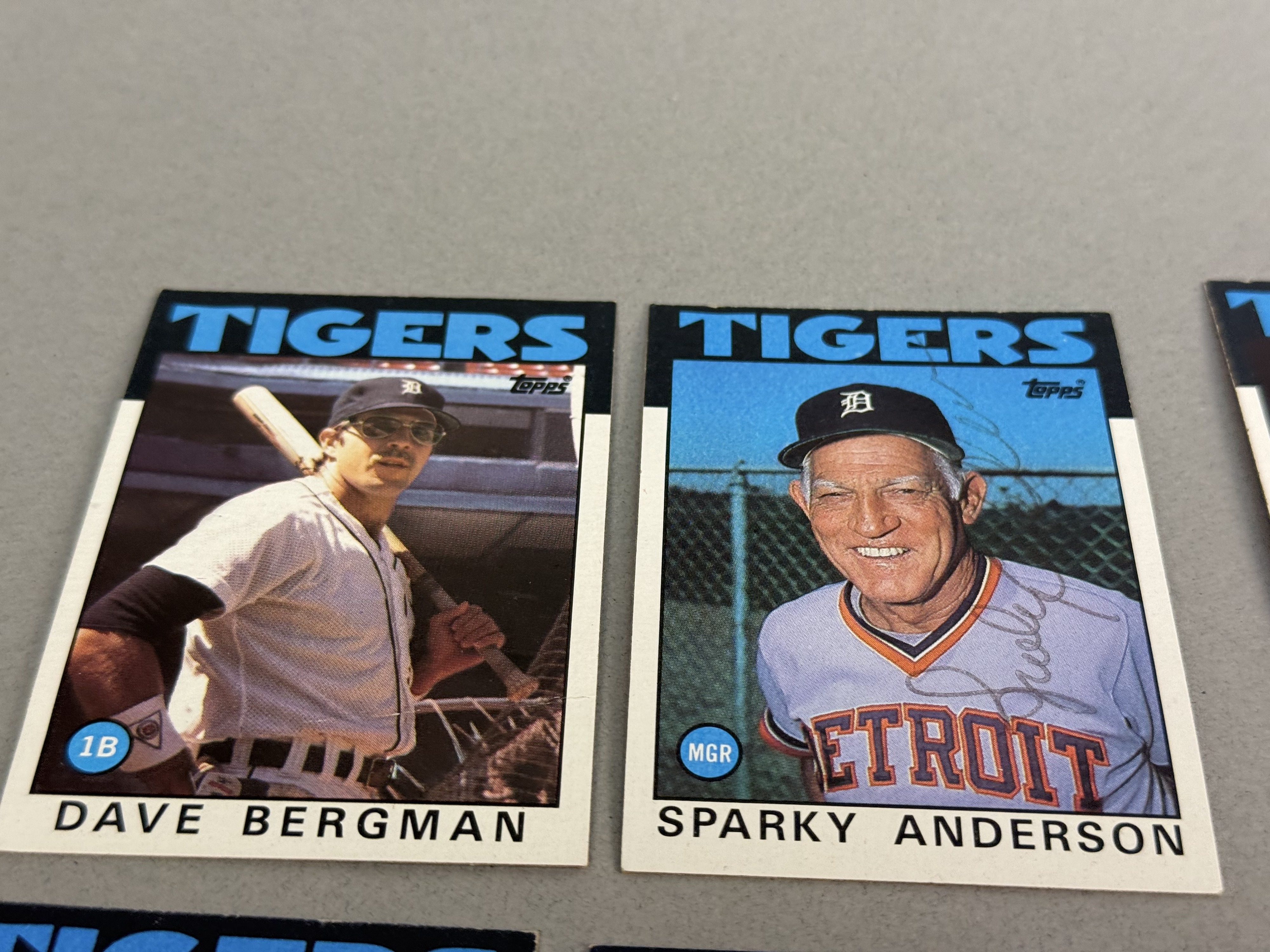 16 Signed Topps & Donruss Detroit Tigers Cards