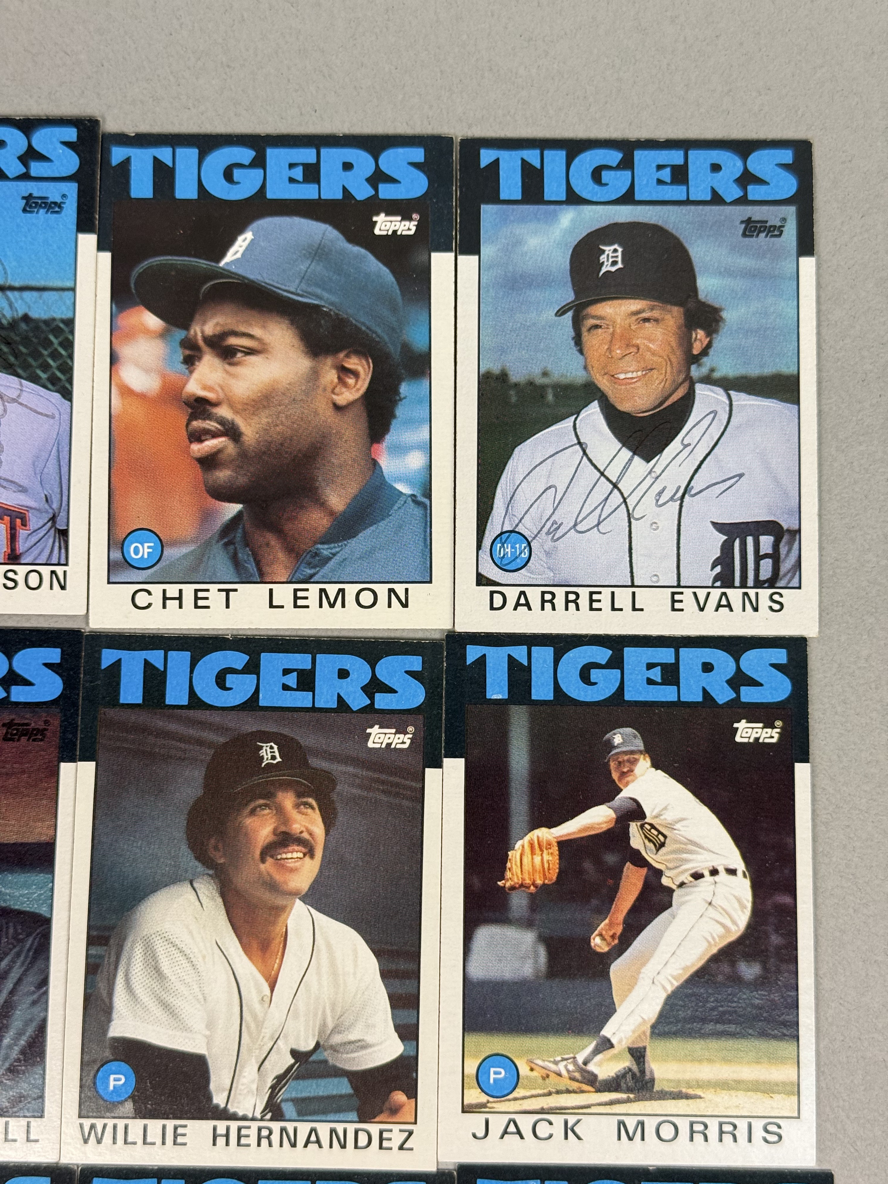 16 Signed Topps & Donruss Detroit Tigers Cards