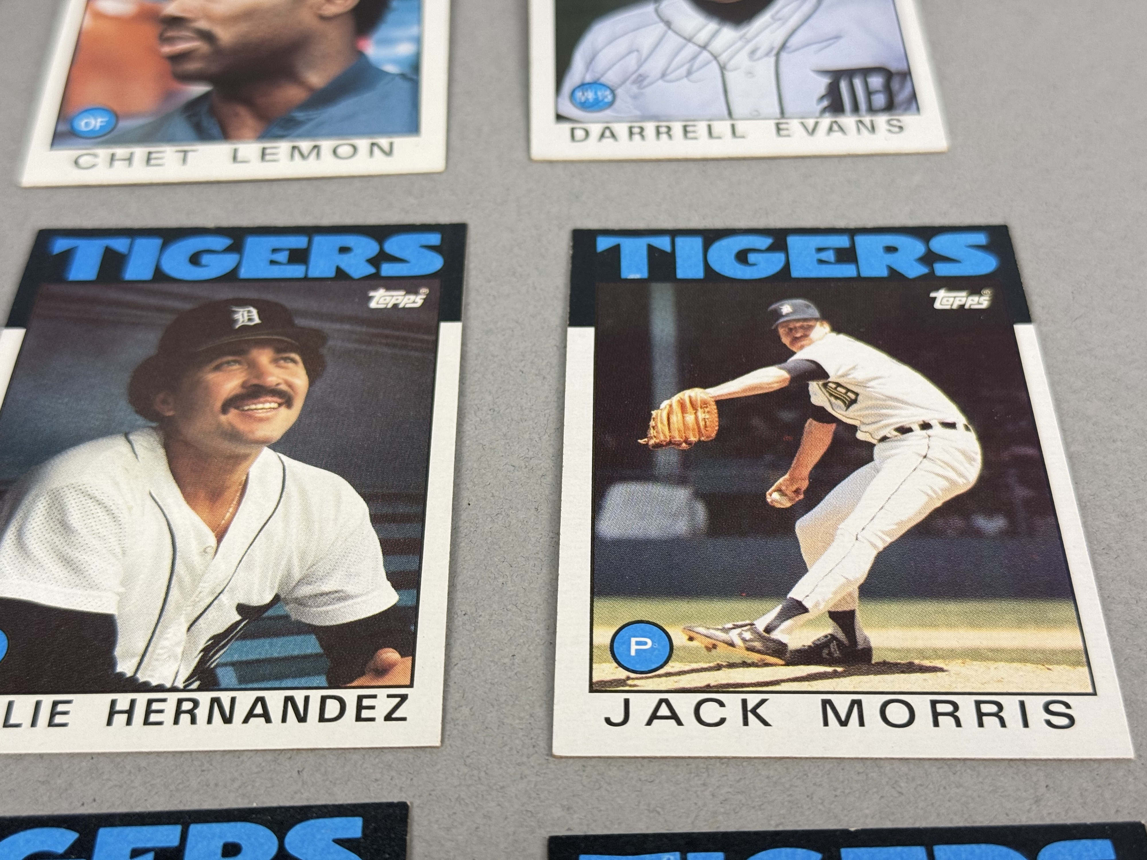 16 Signed Topps & Donruss Detroit Tigers Cards