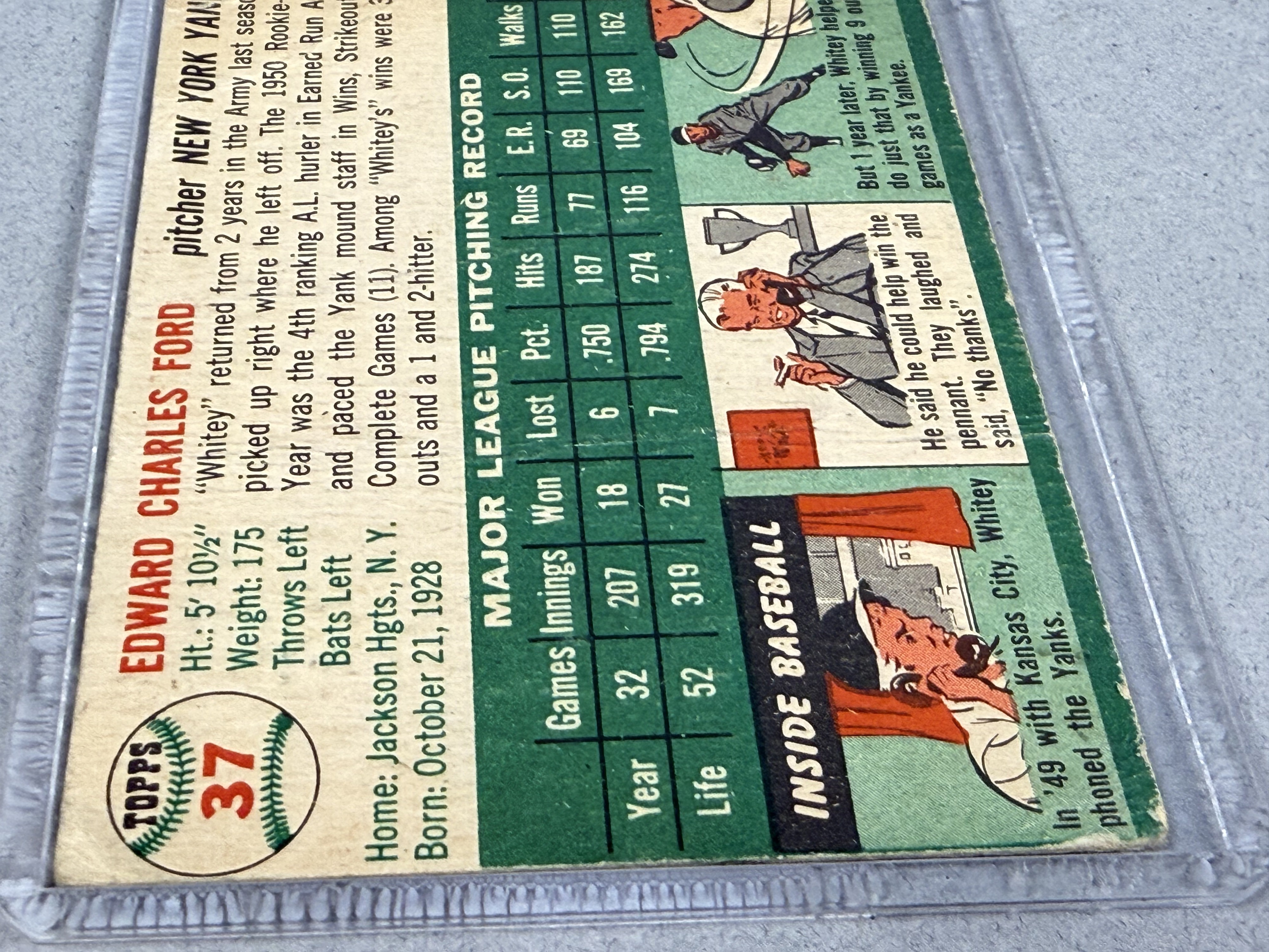 Topps 1954 Whitey Ford Baseball Card