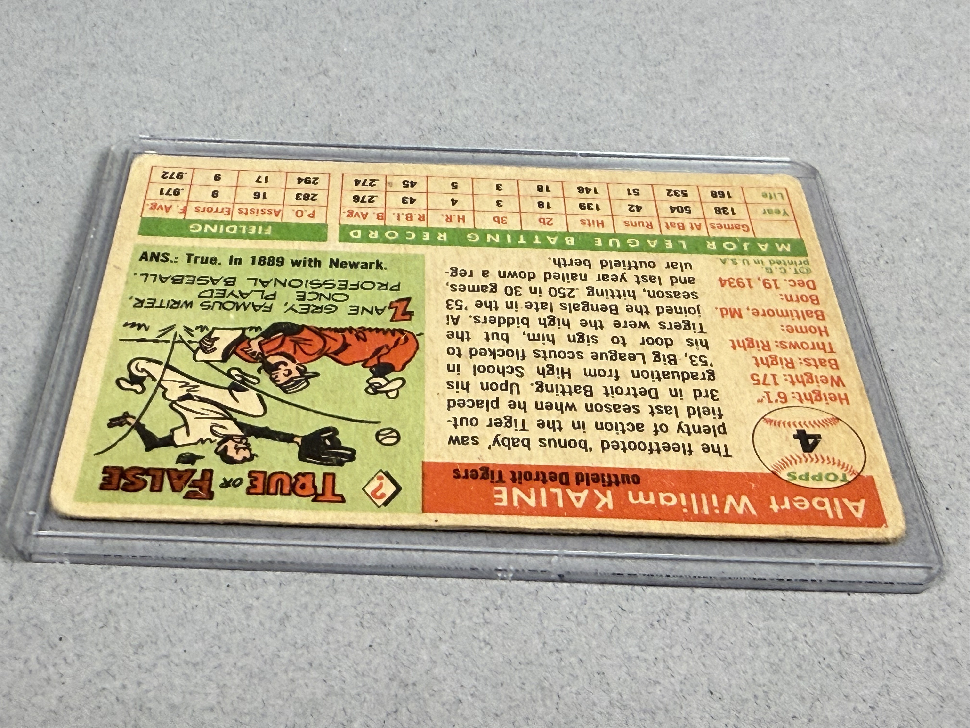 1955 Topps Al Kaline Baseball Card