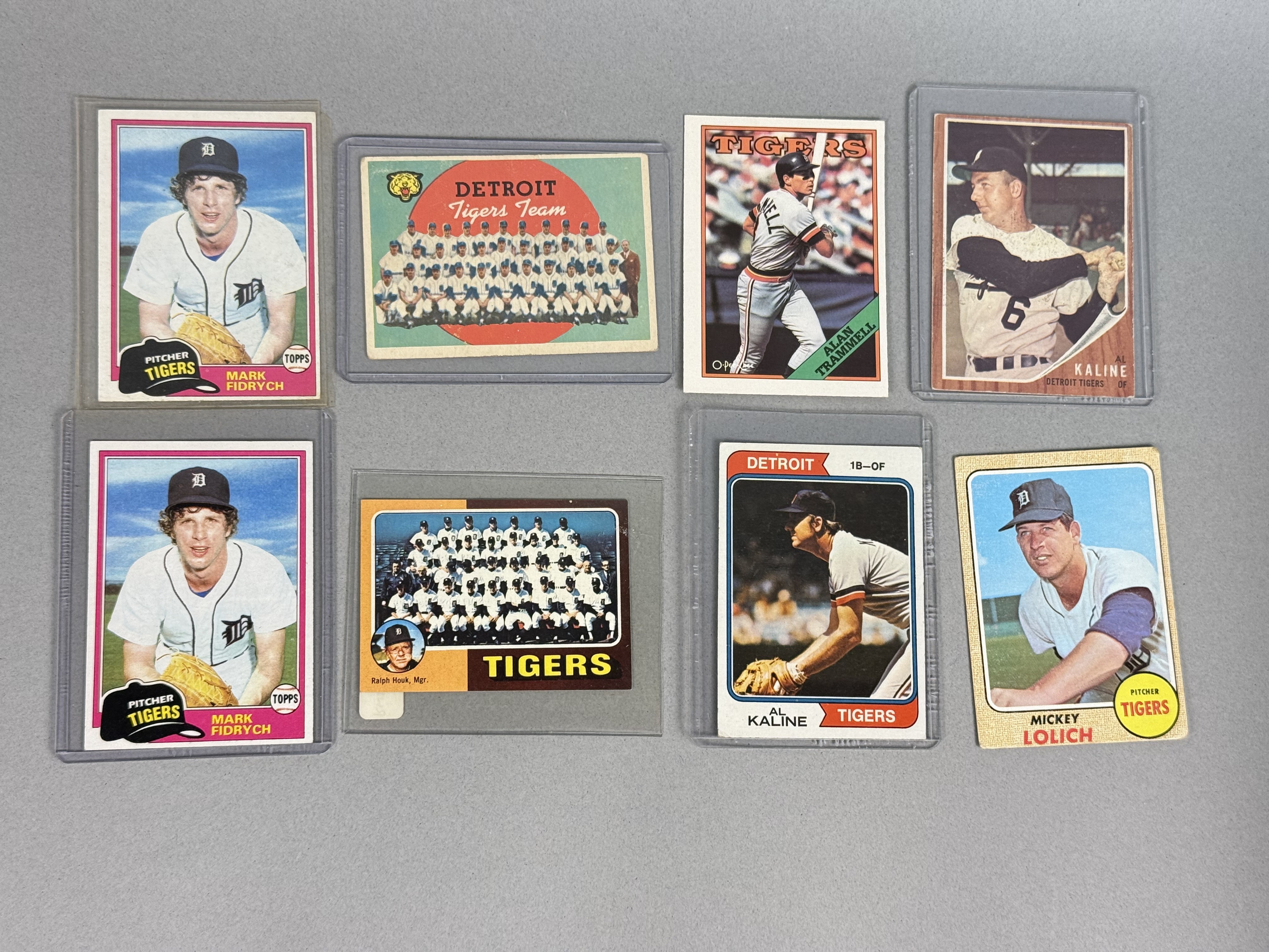 Topps & O-Pee-Chee Detroit Tigers Baseball Cards