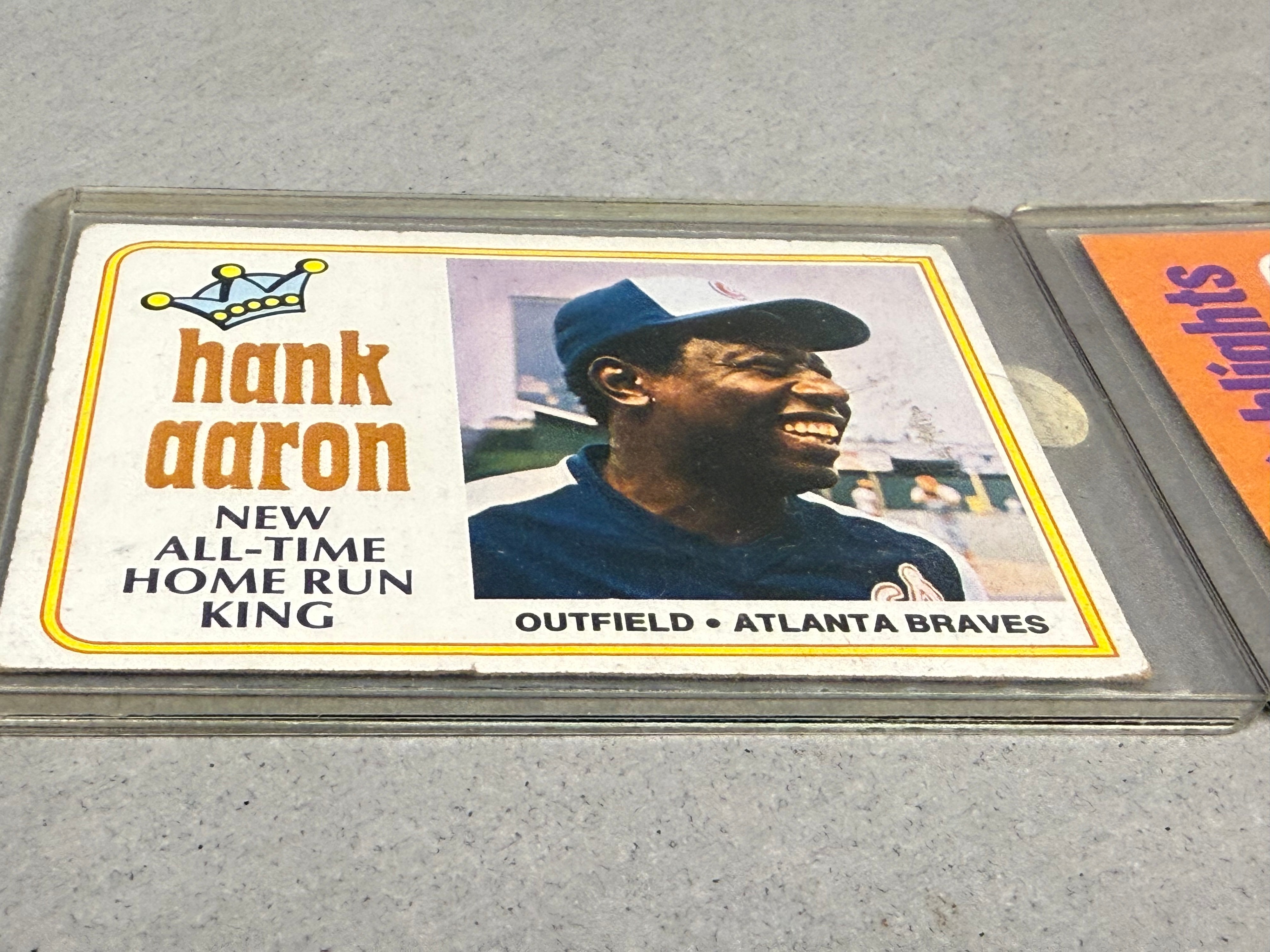 Topps 1974 & 1975 Hank Aaron Baseball Cards
