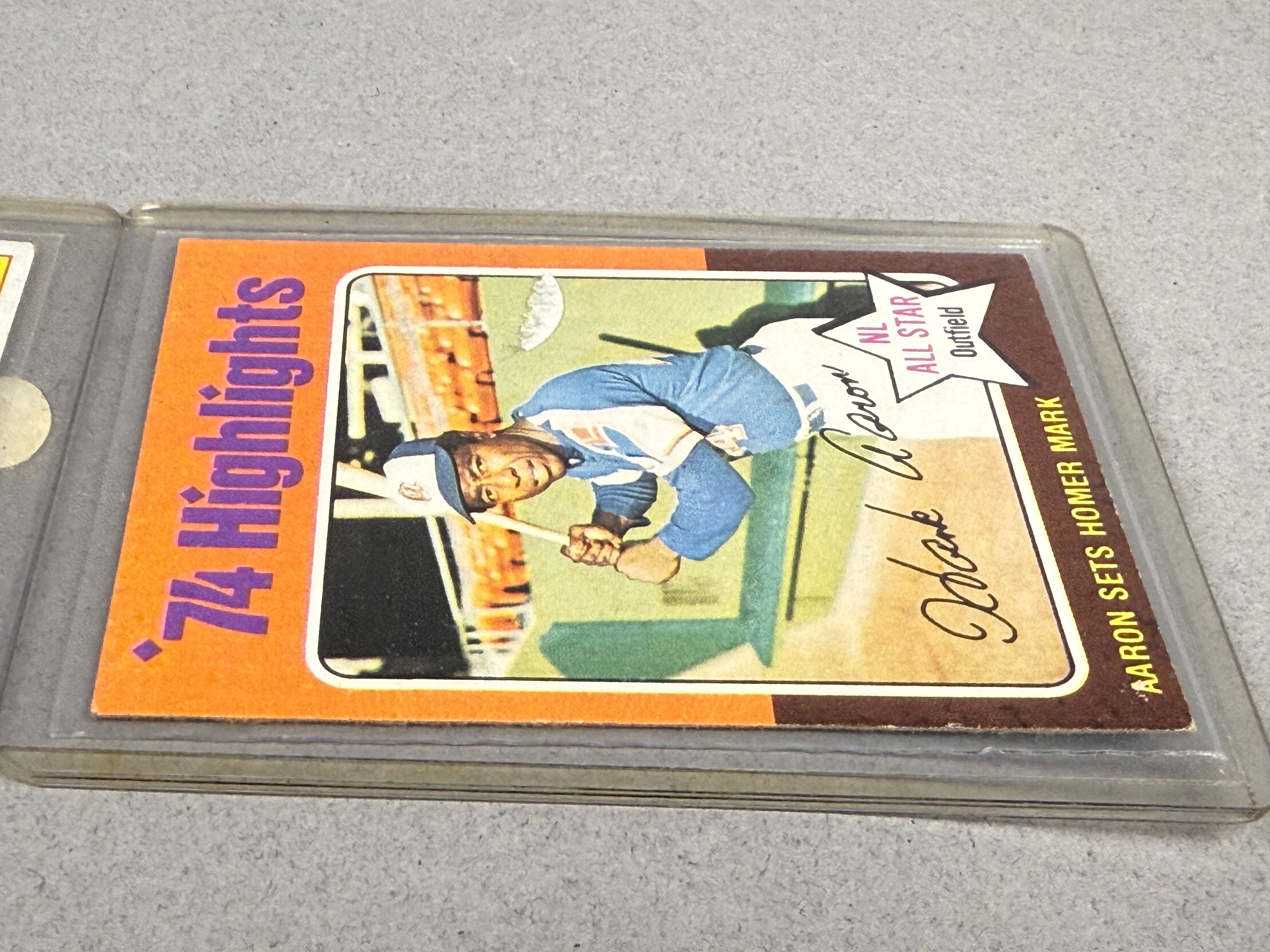 Topps 1974 & 1975 Hank Aaron Baseball Cards