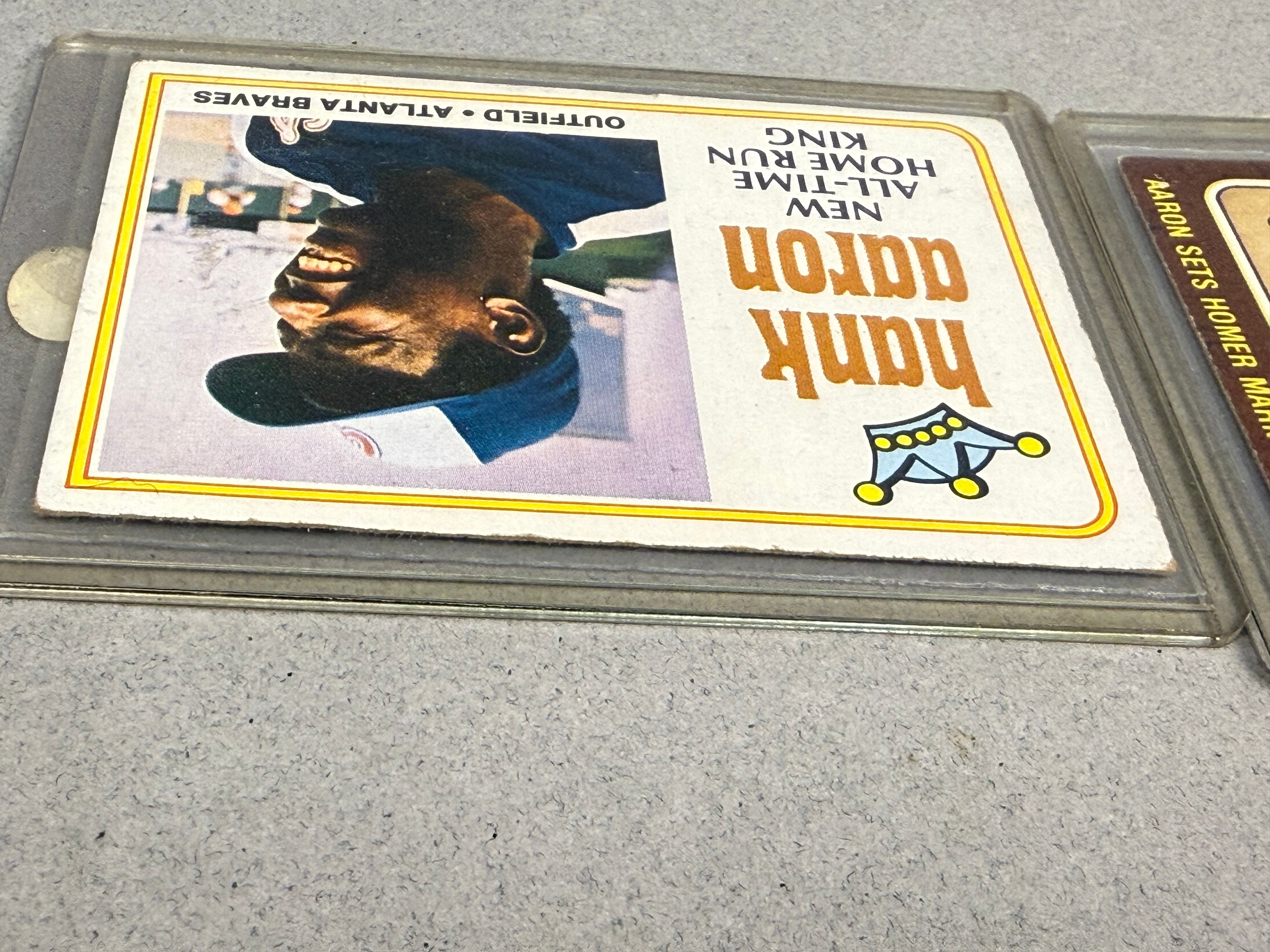 Topps 1974 & 1975 Hank Aaron Baseball Cards