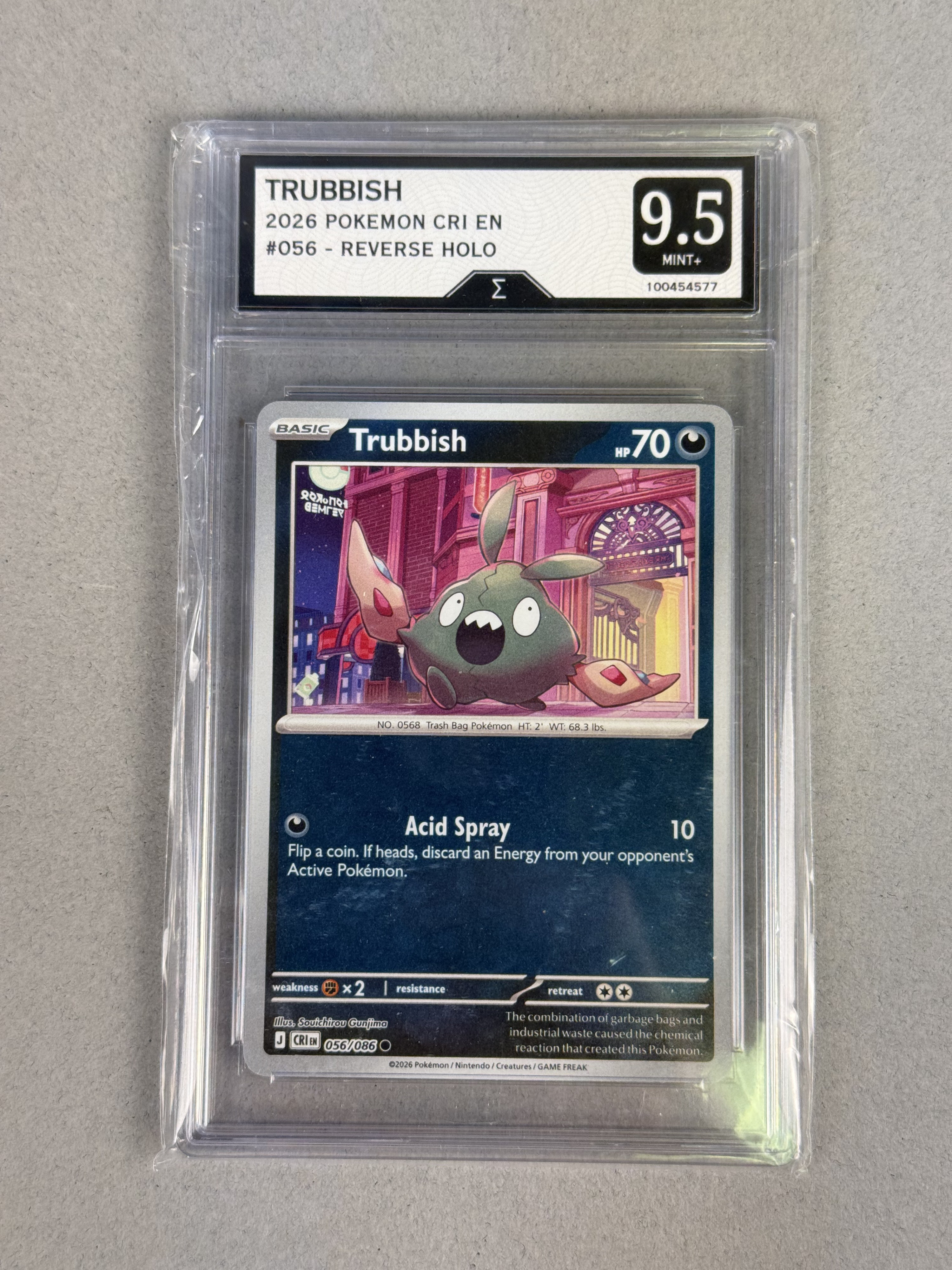 Sigma Graded 9.5 Trubbish Reverse Holo Card