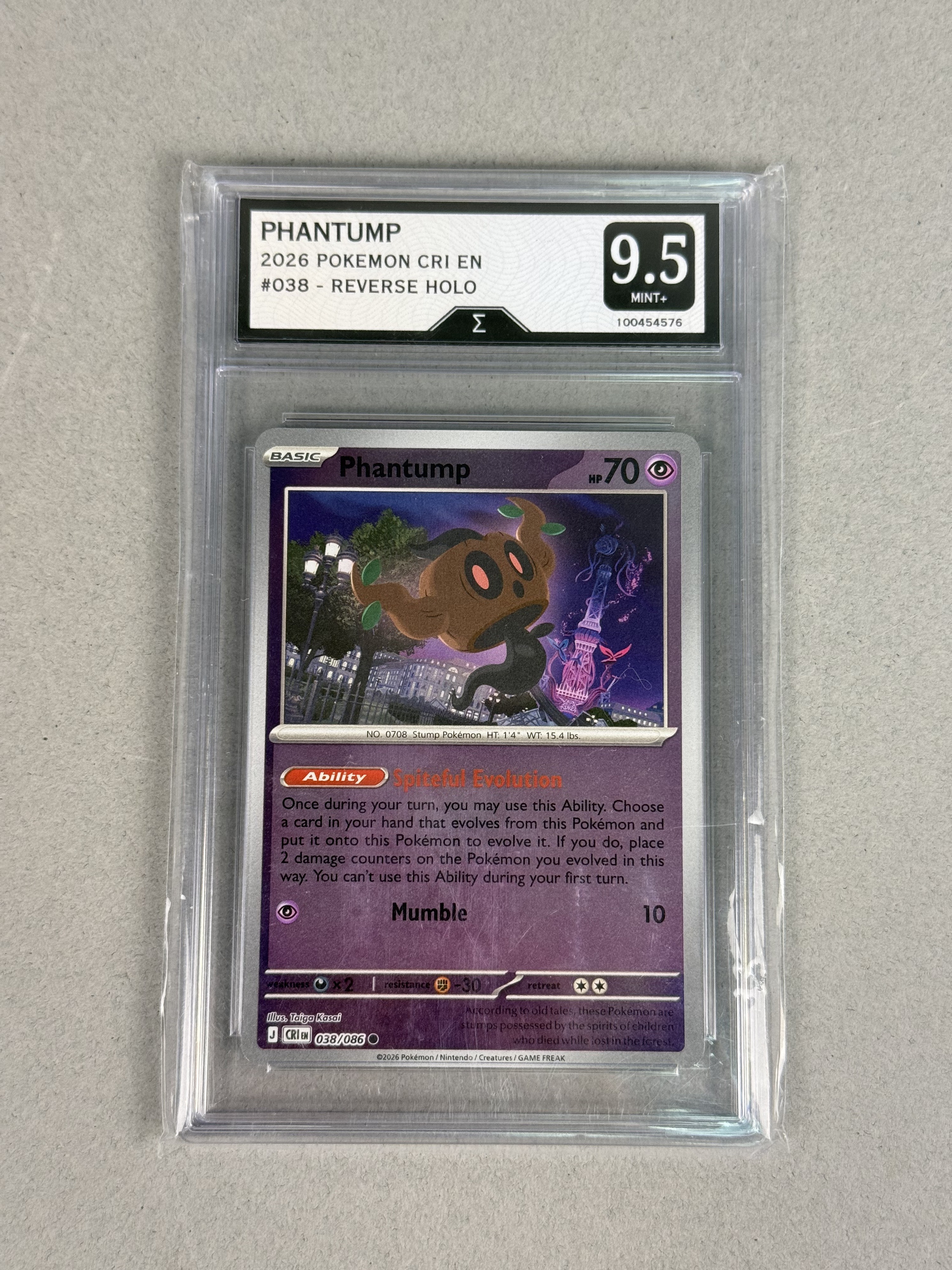 SIGMA 9.5 Phantump 2026 CRI Reverse Holo Card