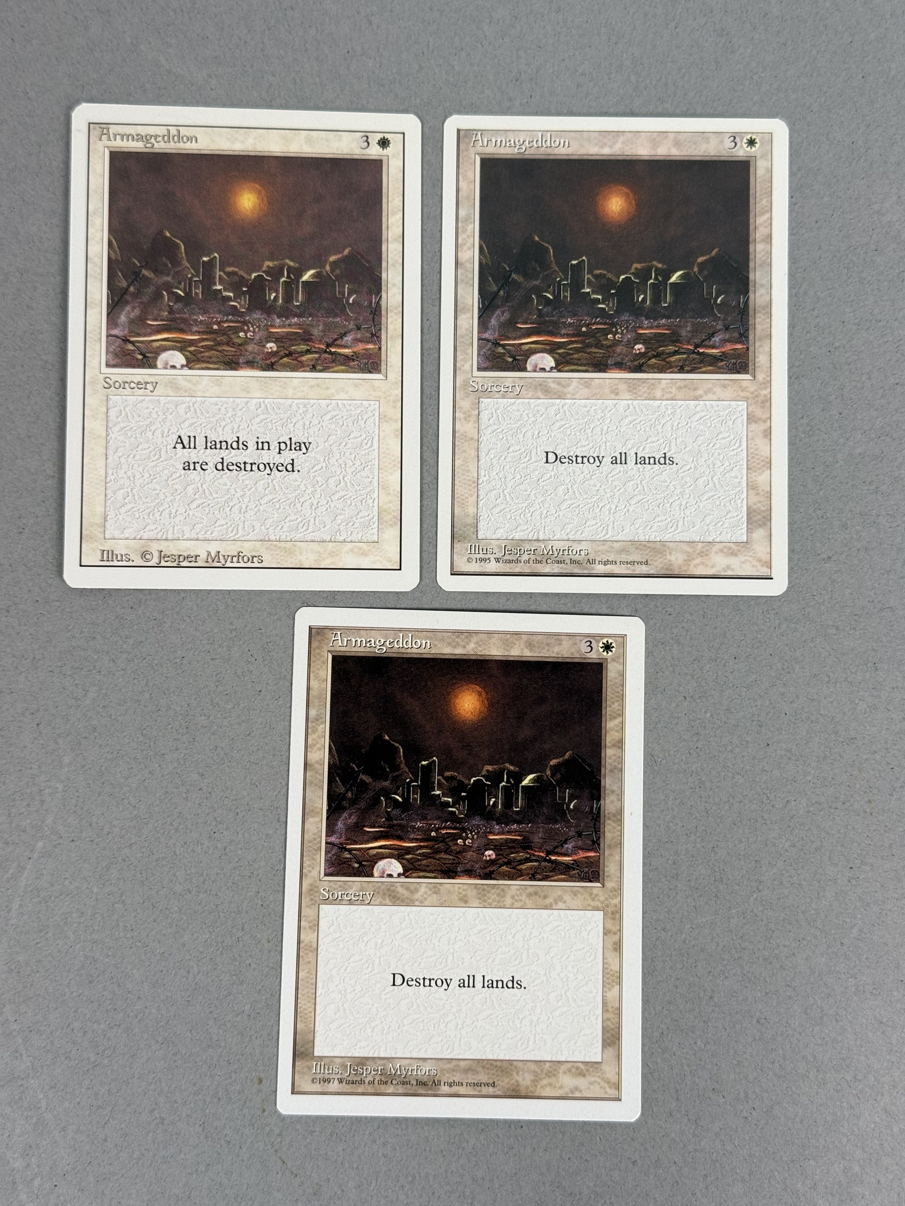 Magic The Gathering 3 Armageddon Cards