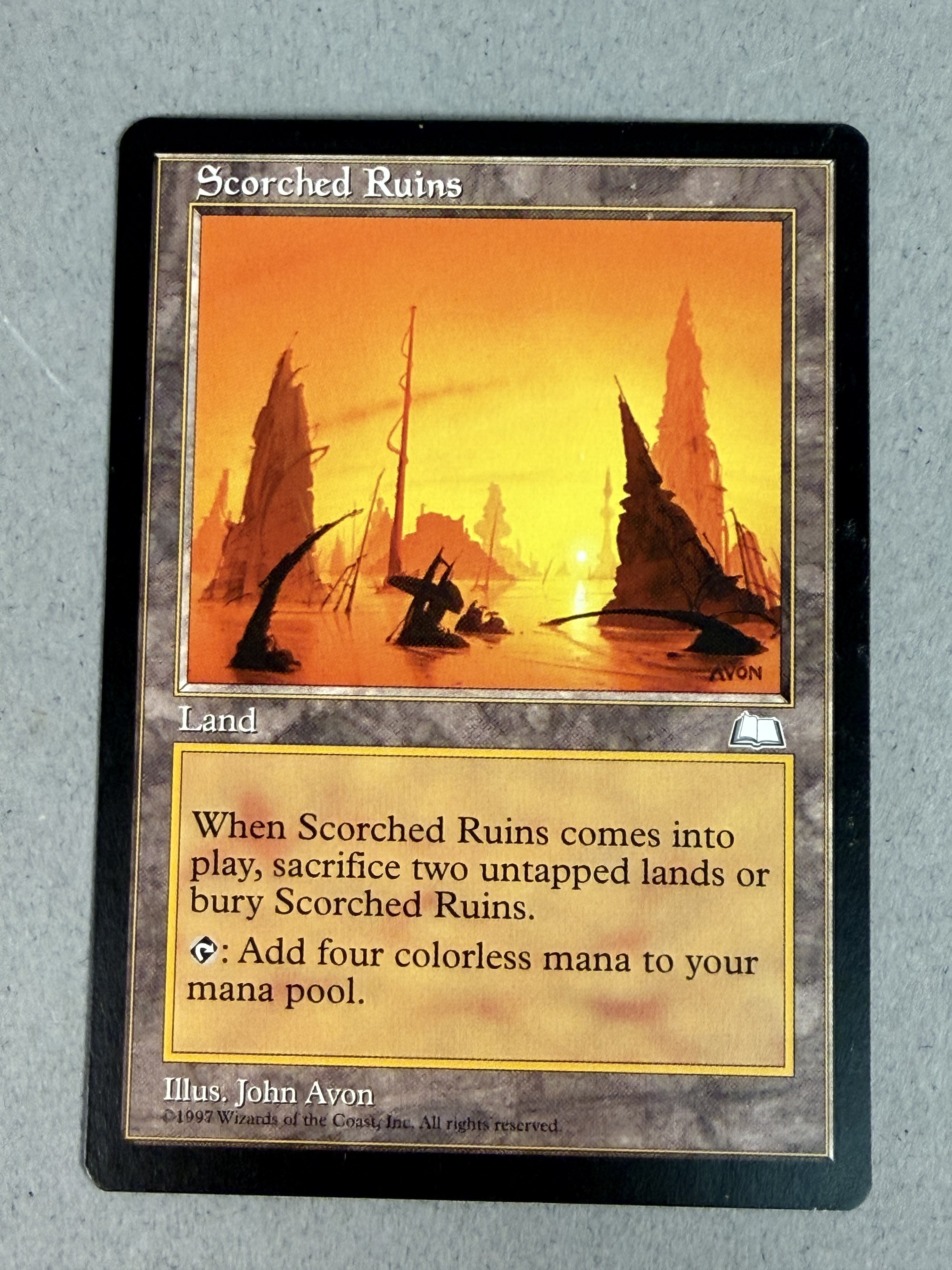 Scorched Ruins Weatherlight Magic Trading Card