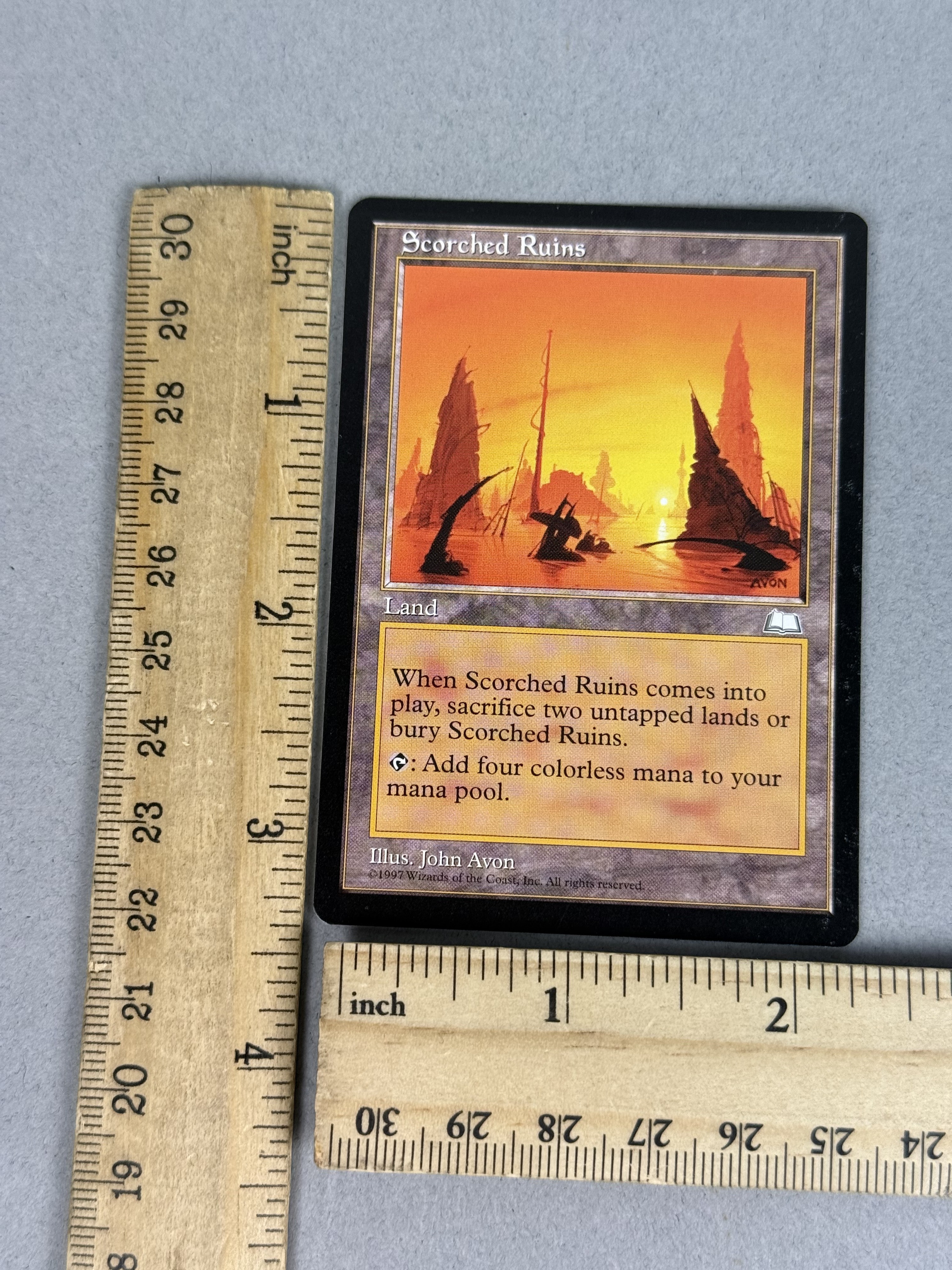 Scorched Ruins Weatherlight Magic Trading Card