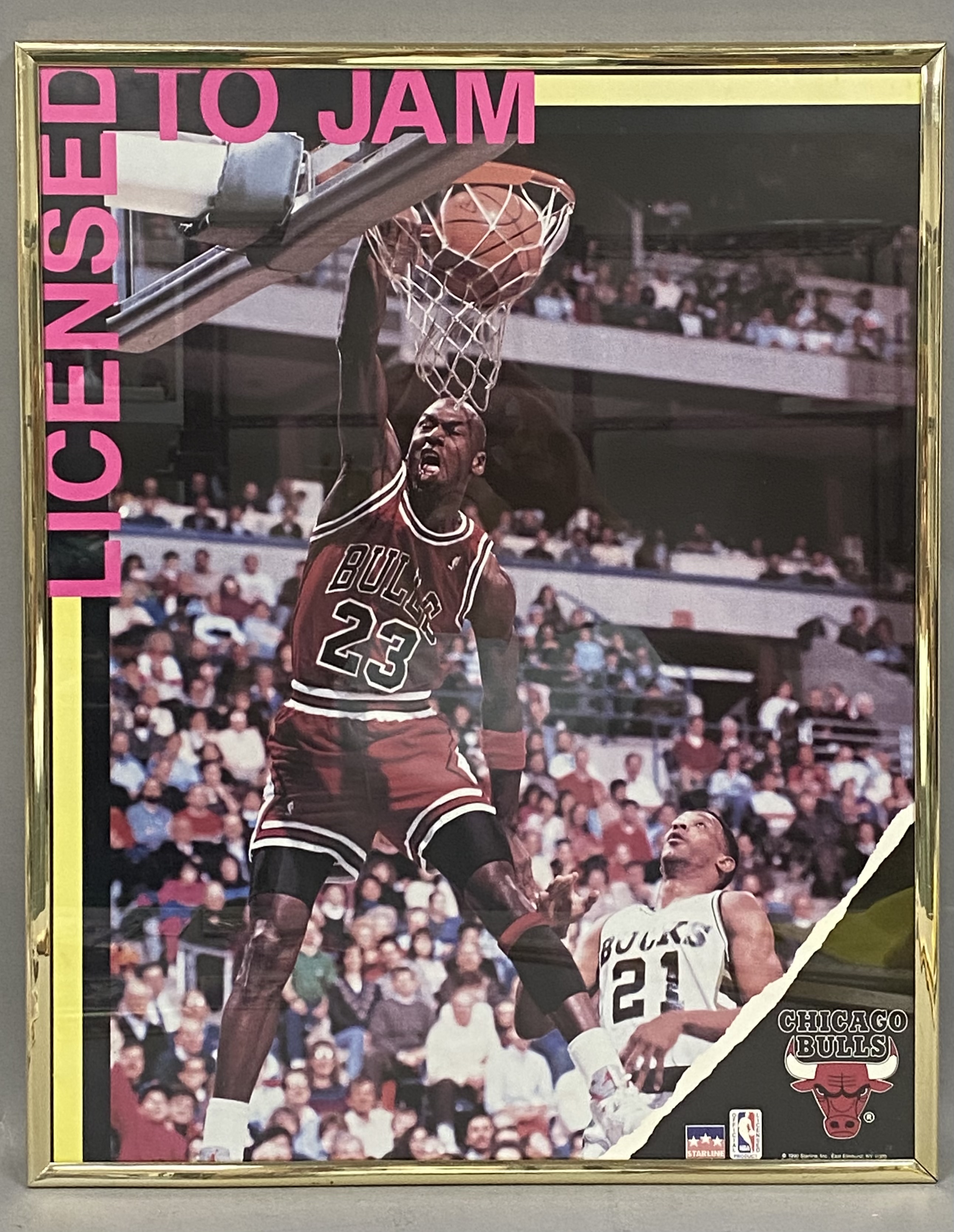 1990 Starline Michael Jordan Licensed to Jam Poster