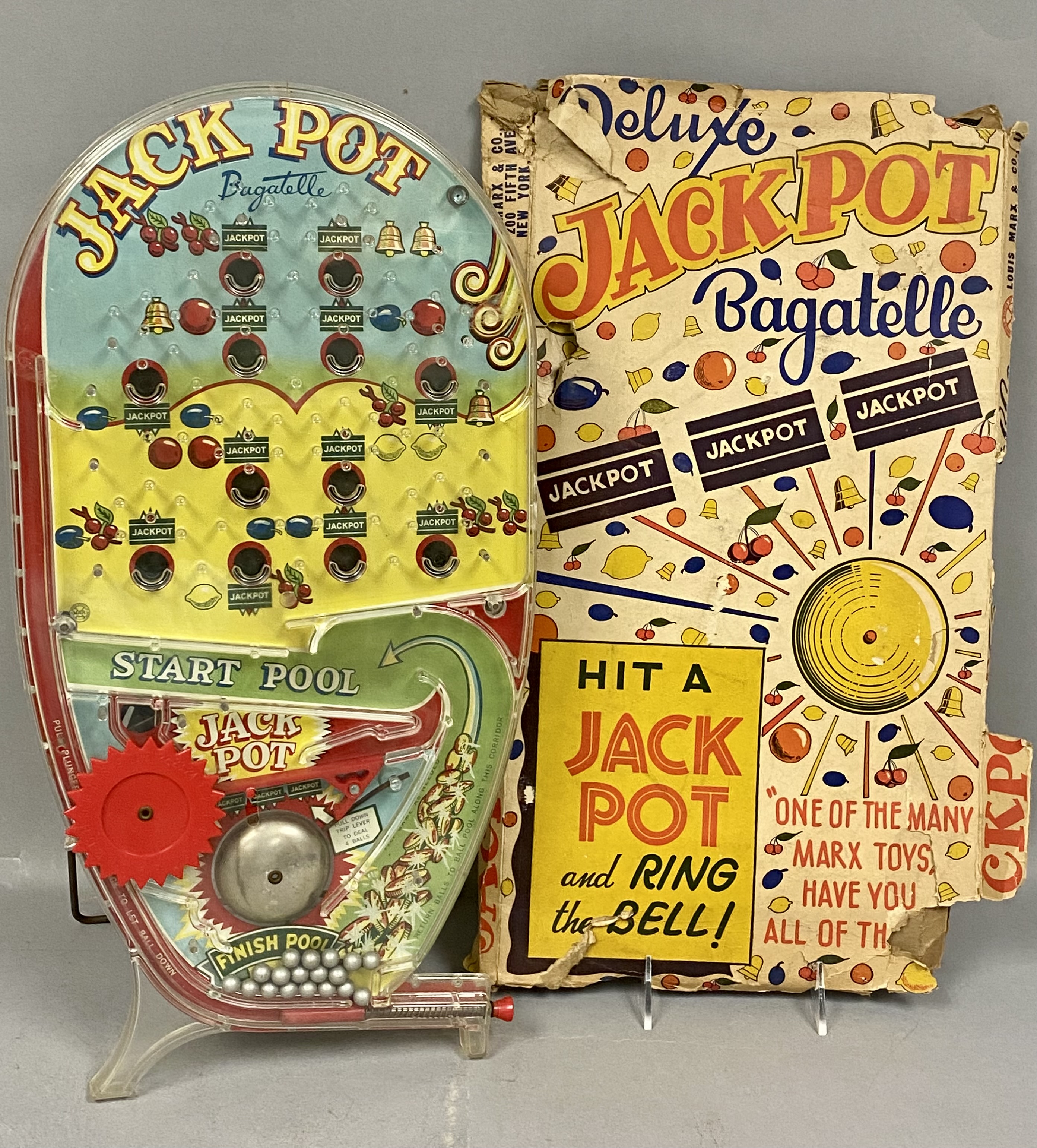 Marx Deluxe Jackpot Bagatelle Pinball Game