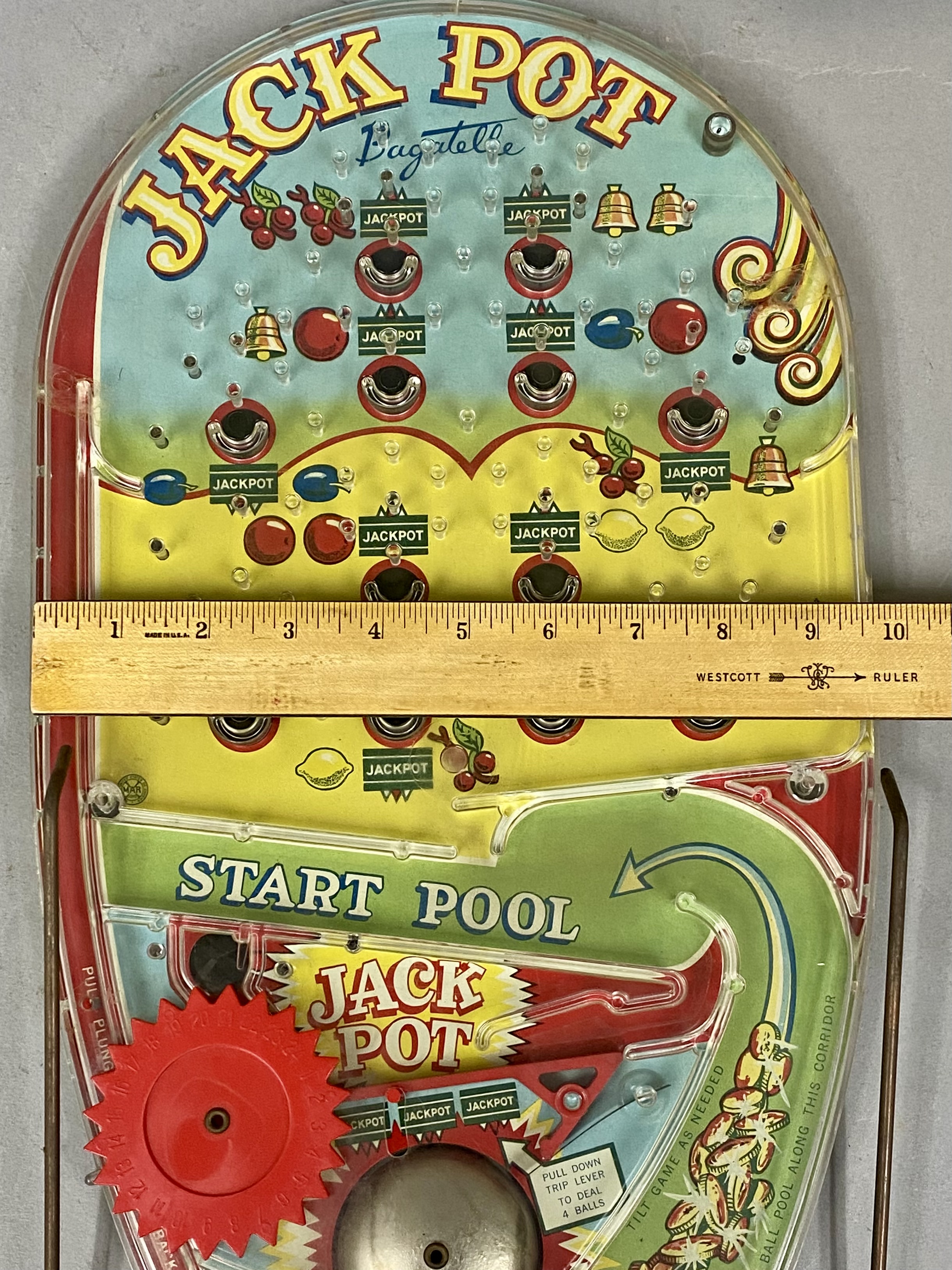 Marx Deluxe Jackpot Bagatelle Pinball Game