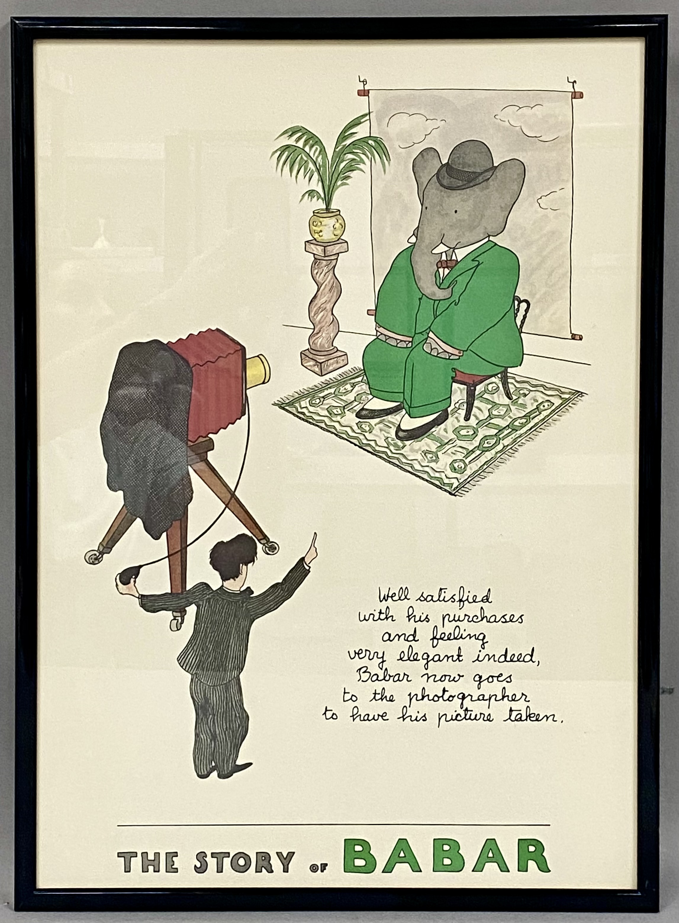 Story of Babar Framed Lithograph