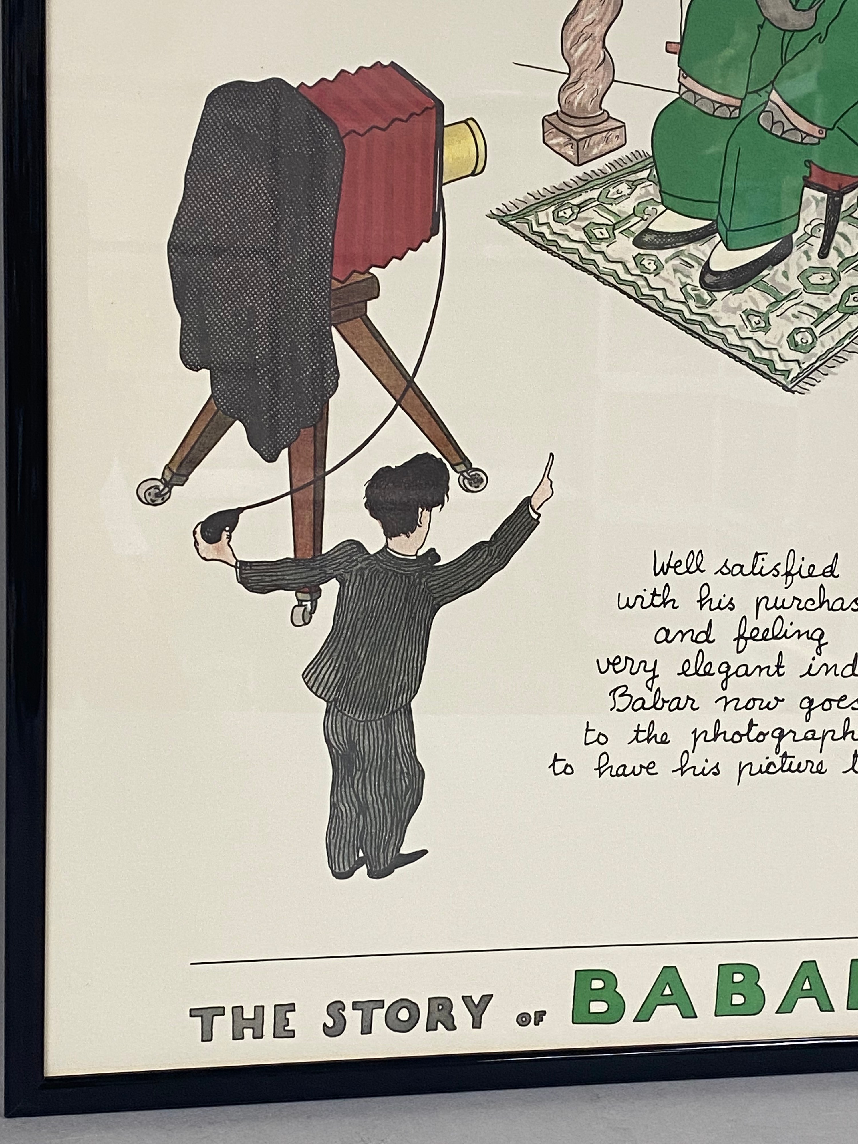 Story of Babar Framed Lithograph