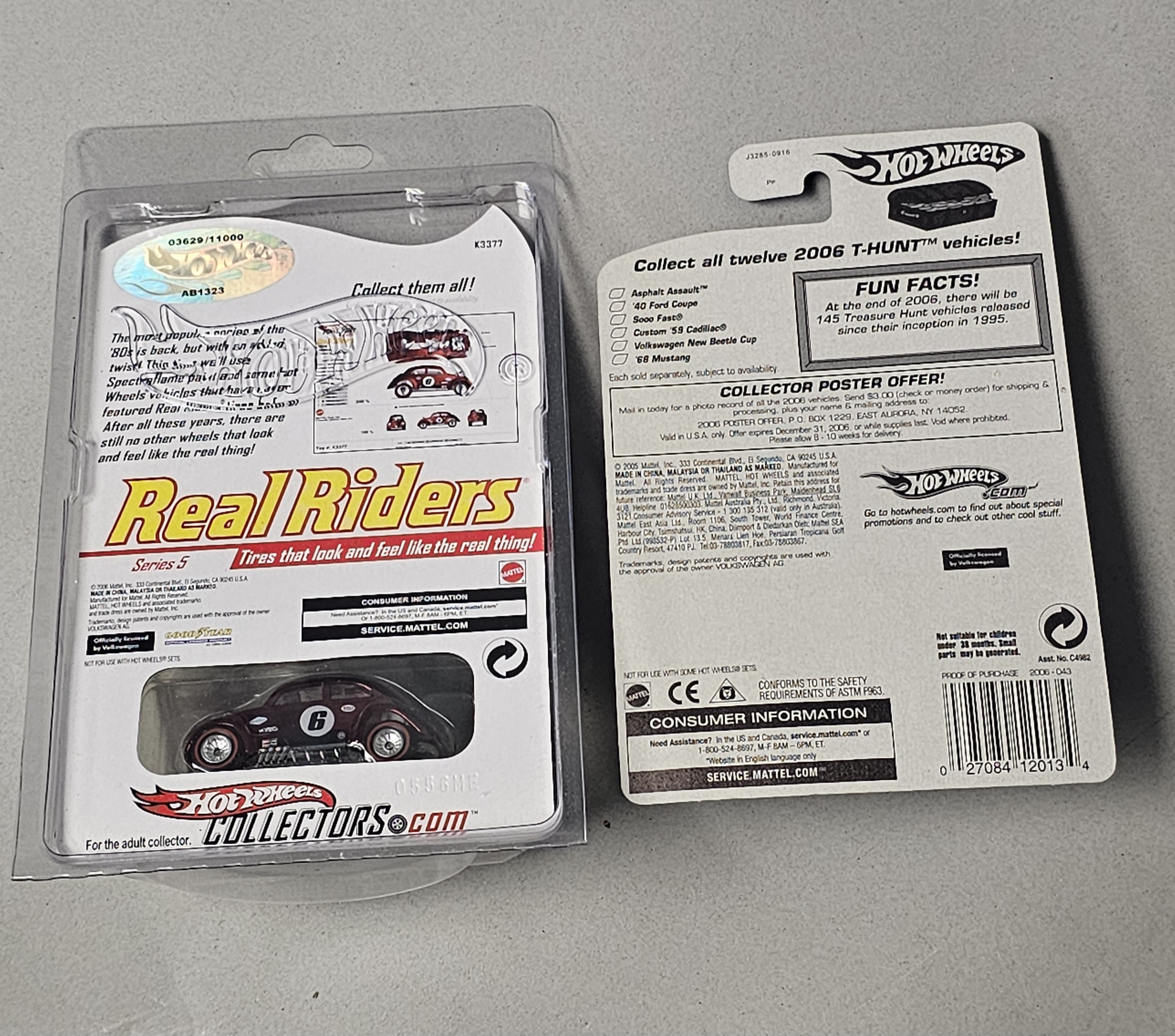 2 Mattel Hot Wheels Die-Cast Volkswagen Vehicles