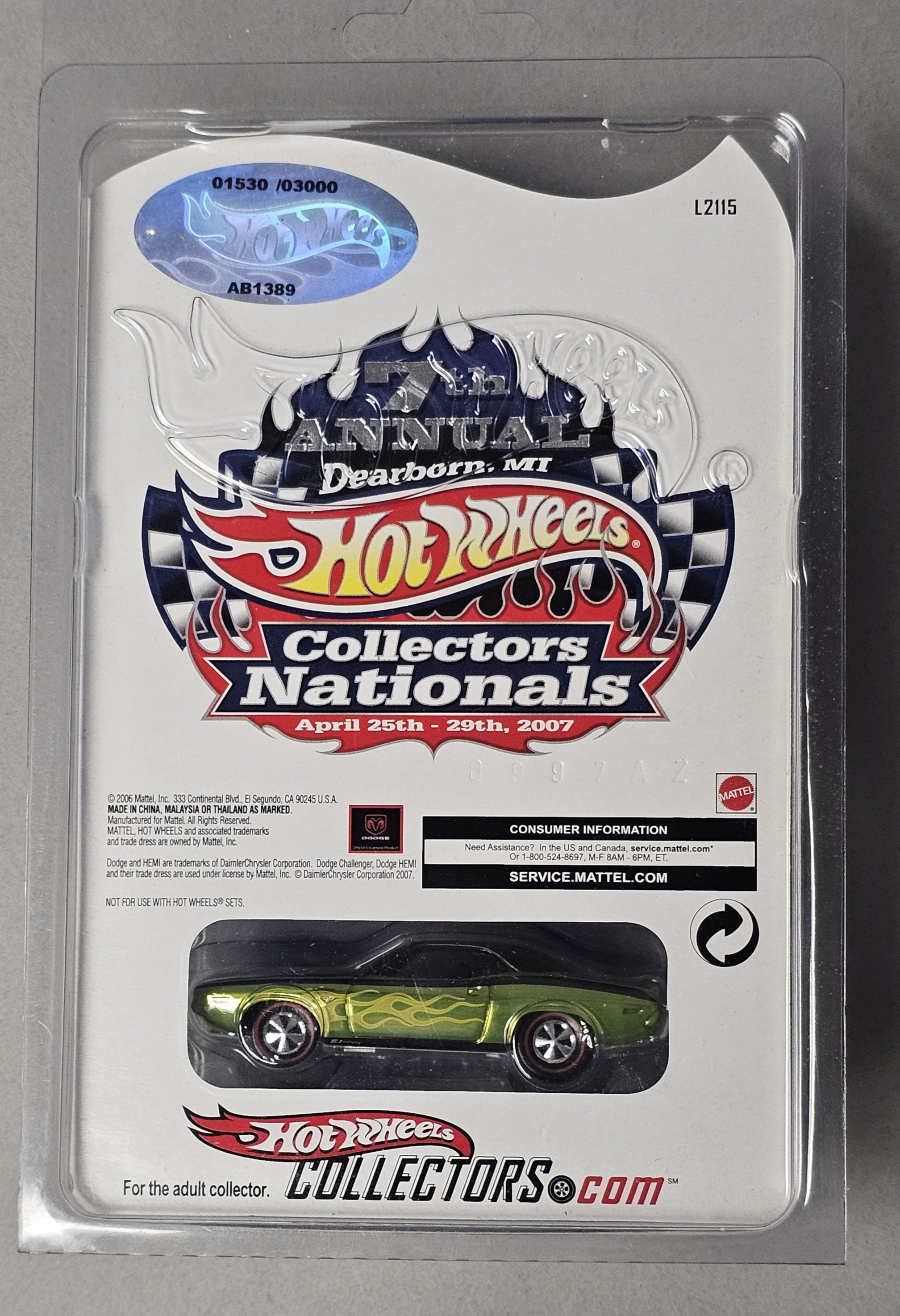 Mattel Die-Cast 2007 Convention Dodge HEMI Challenger