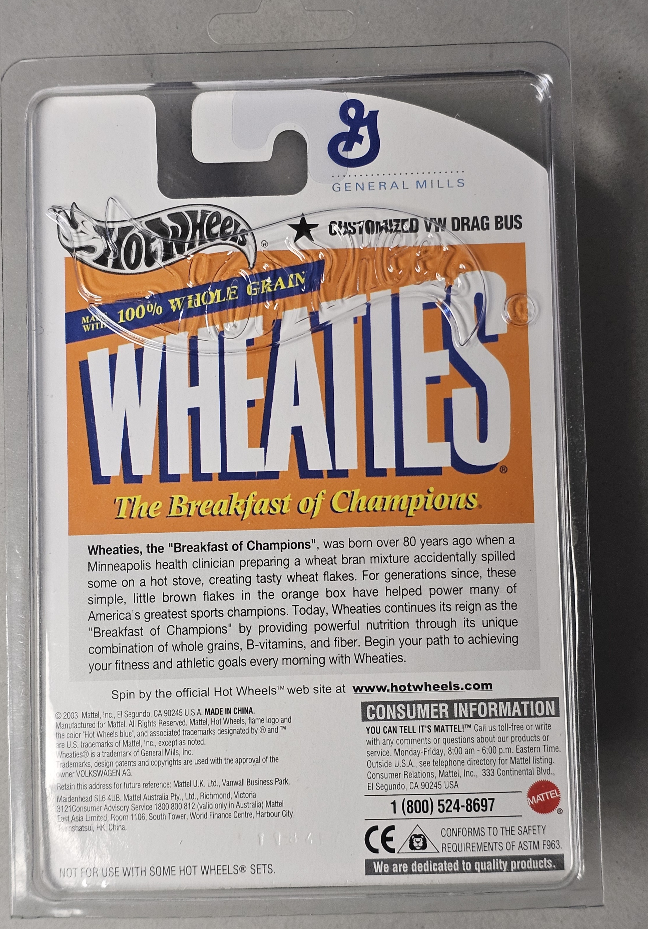 Mattel Hot Wheels Wheaties VW Drag Bus