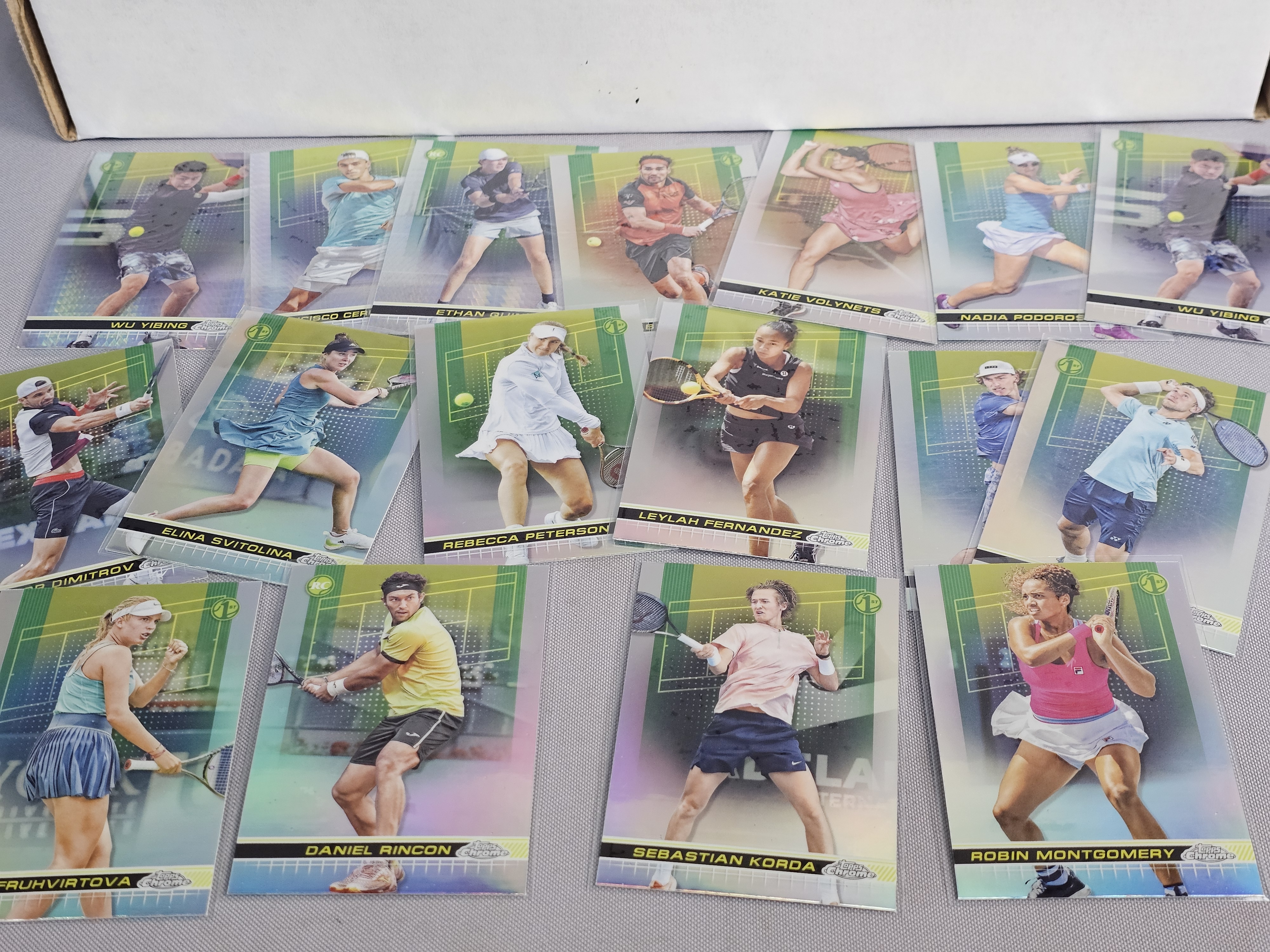 Topps Chrome & NetPro Tennis Trading Cards