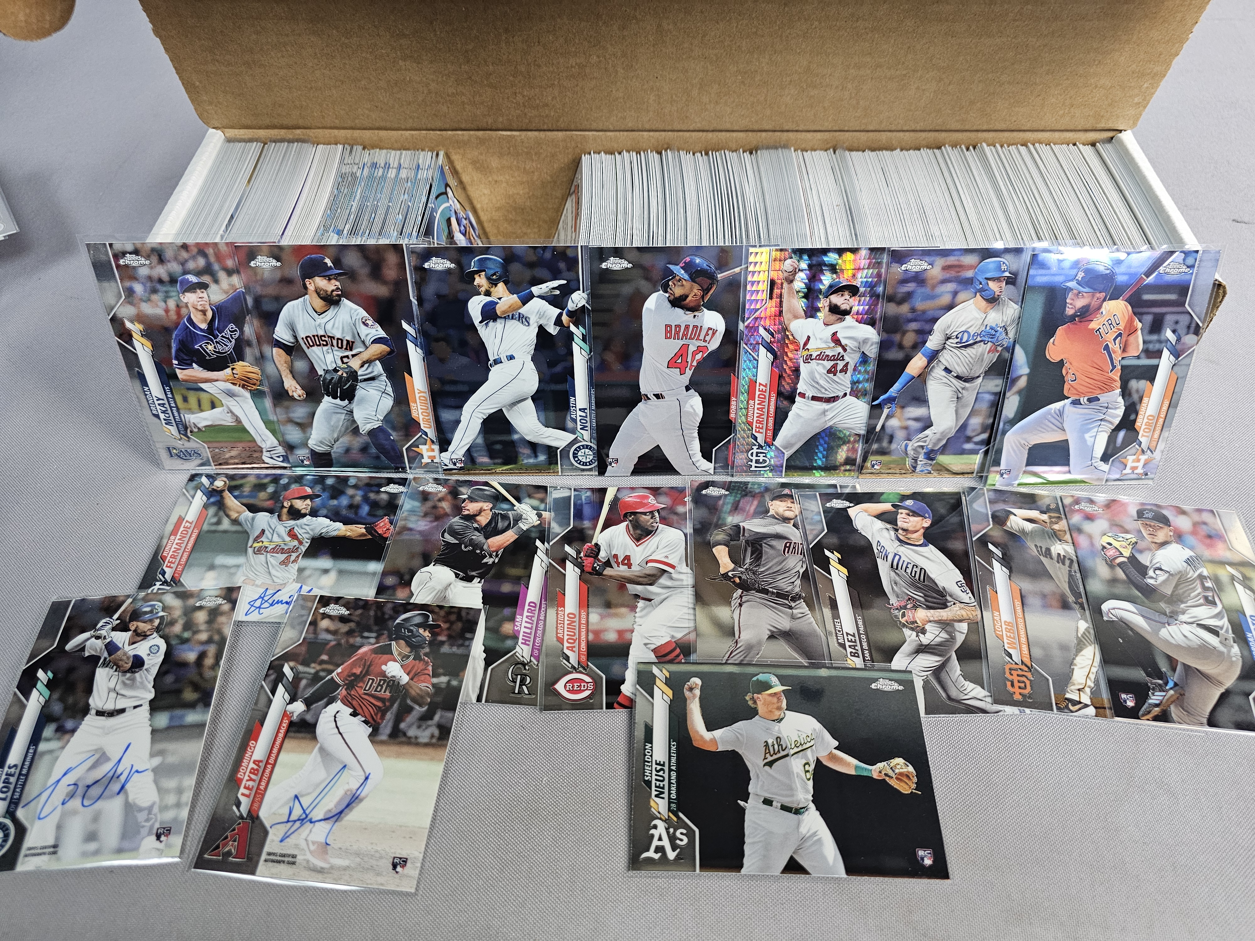 Large Topps & Bowman Baseball Card Collection