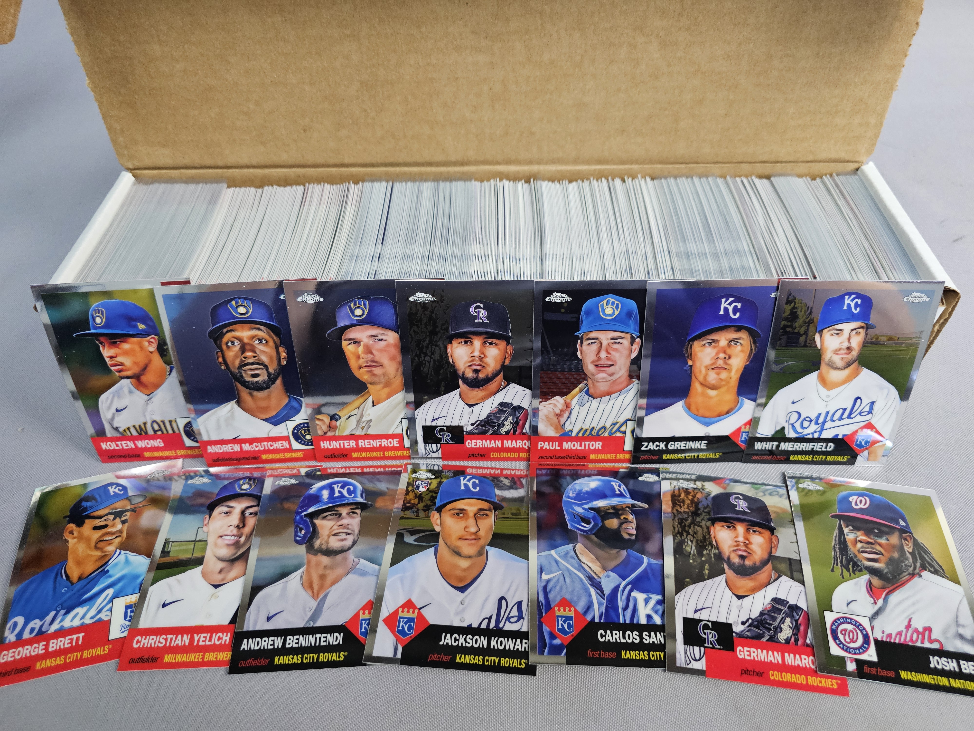 Large Topps & Bowman Baseball Card Collection