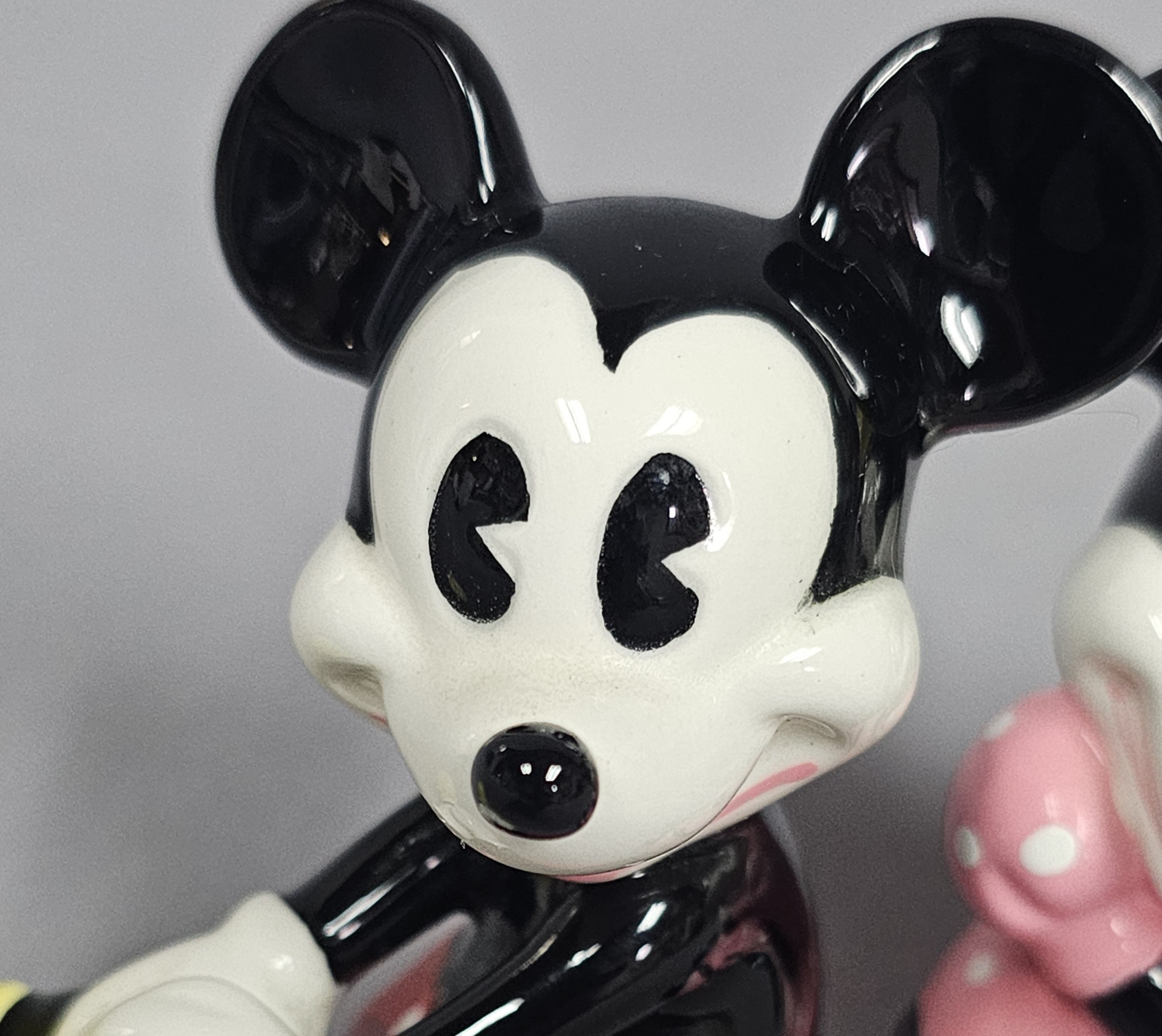Disney Japan Ceramic Mickey & Minnie Mouse Figurines