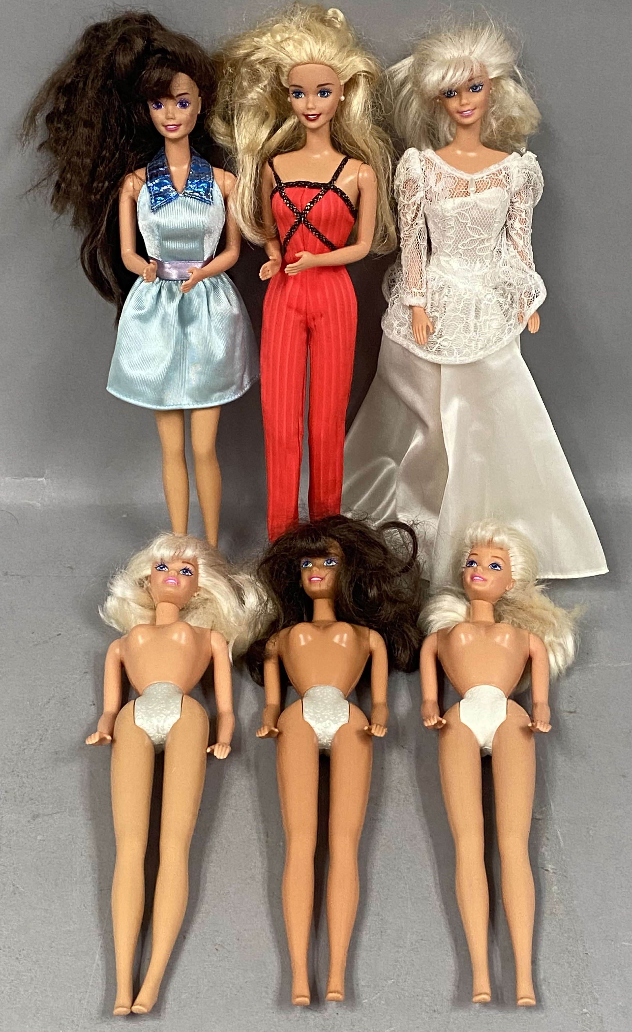 6 Mattel Barbie Dolls