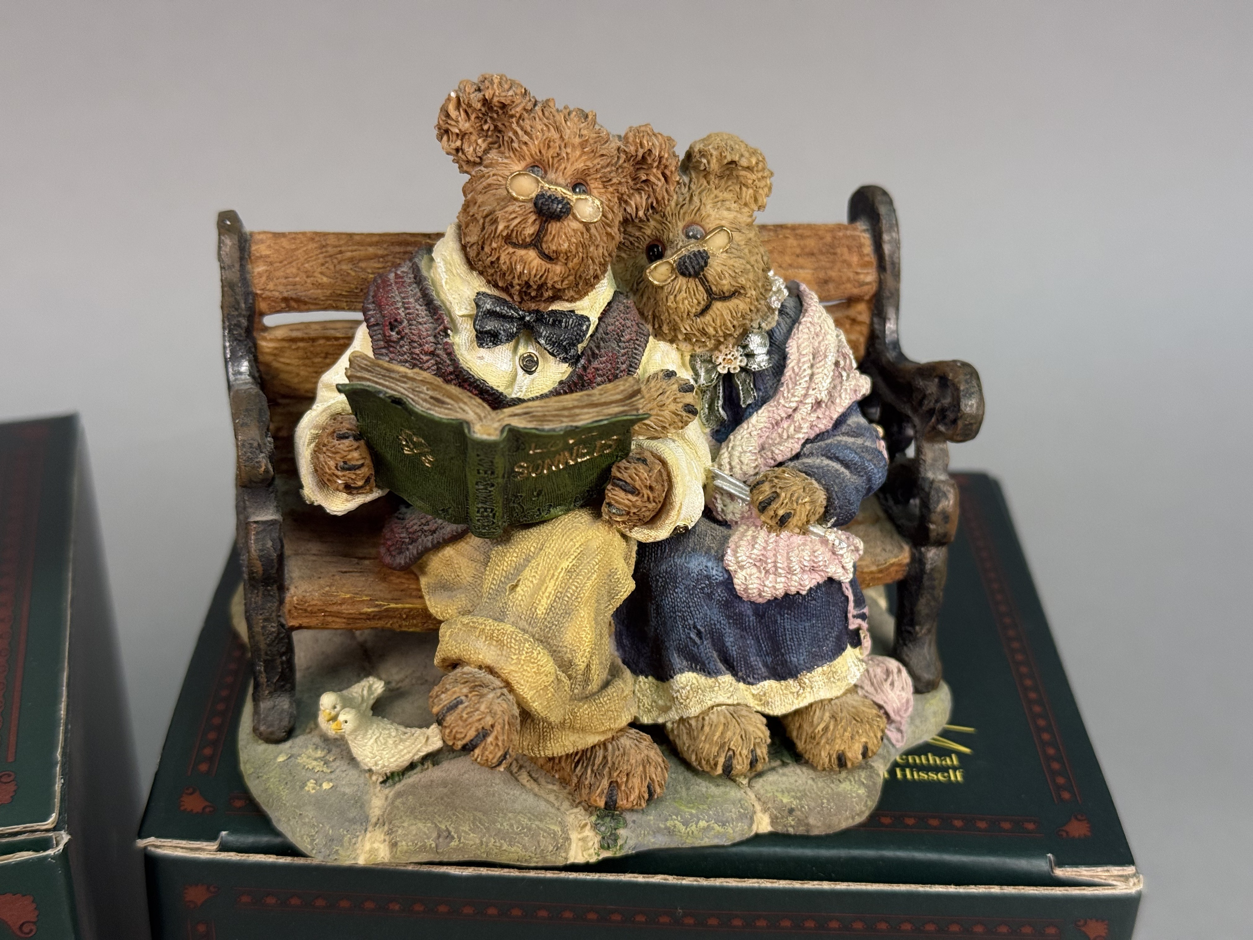 3 Boyds Bears Resin Bearstone Collection Figurines