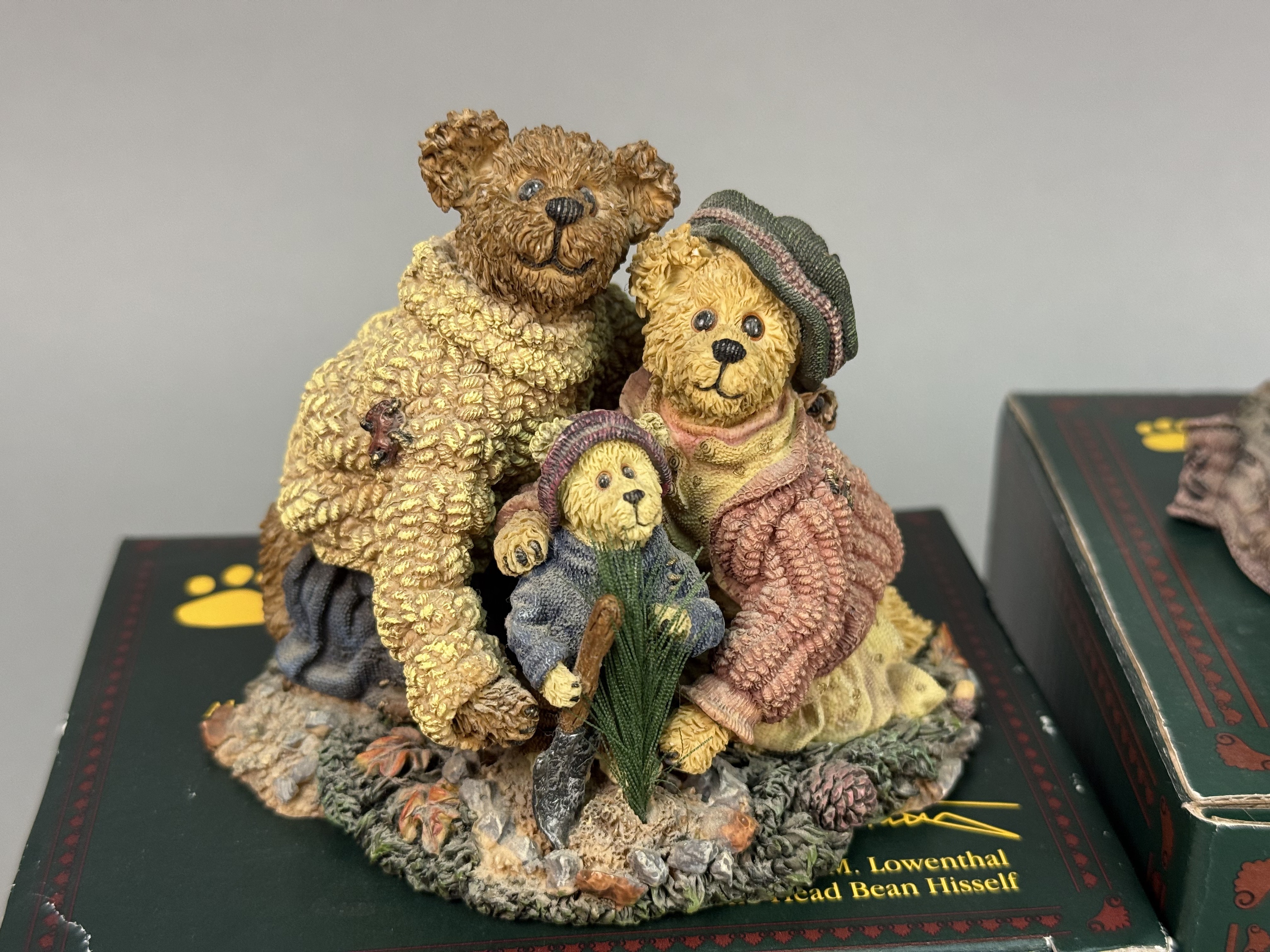 3 Boyds Bears Resin Bearstone Collection Figurines