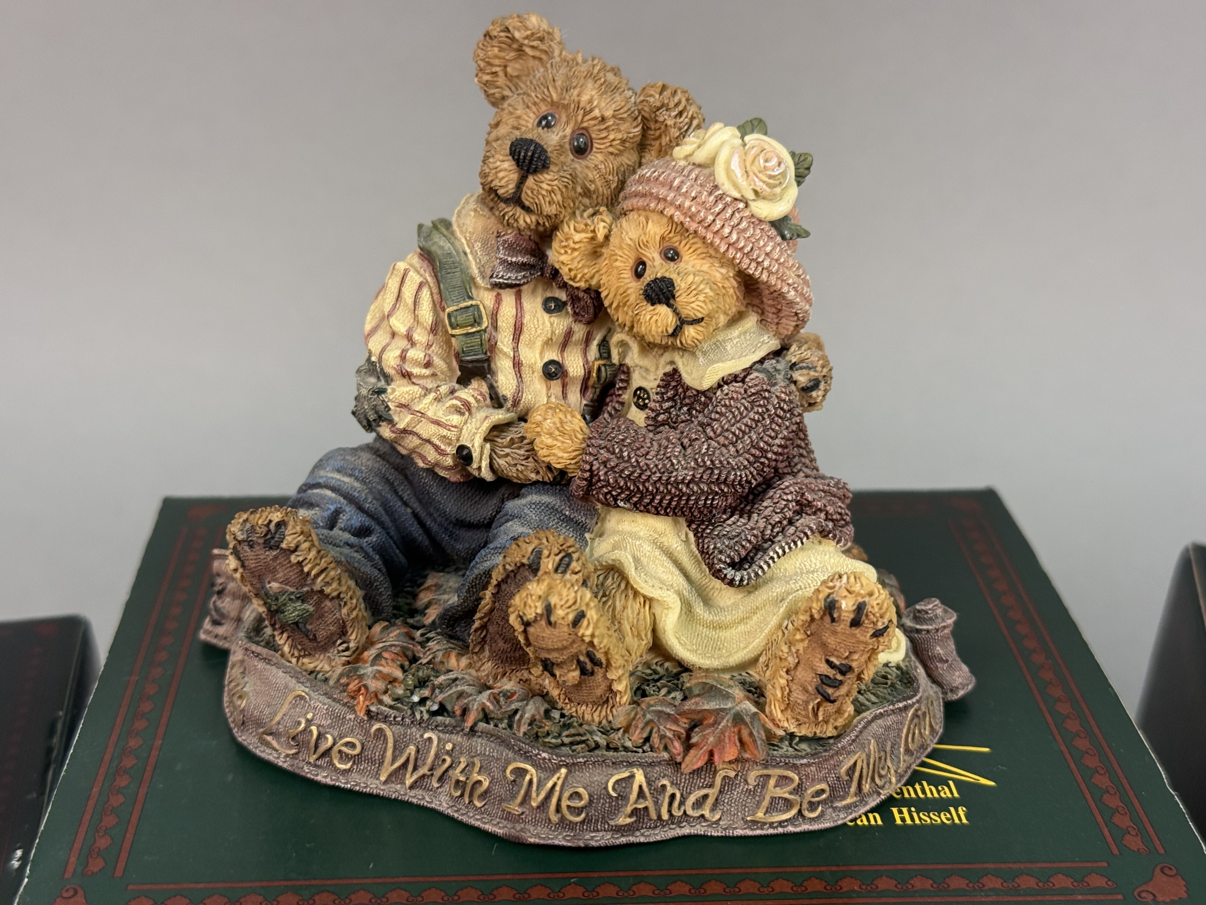 3 Boyds Bears Resin Bearstone Collection Figurines