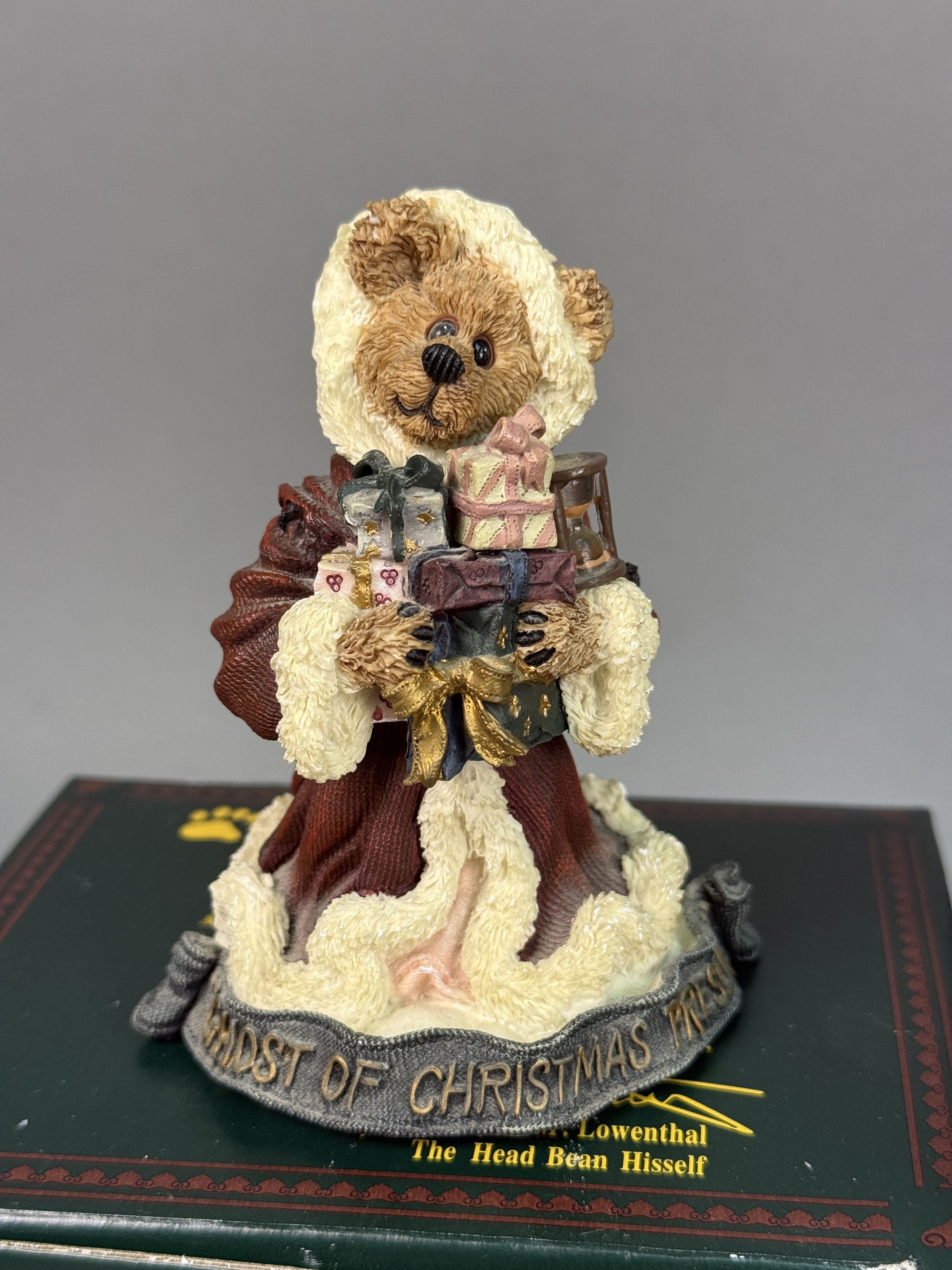 3 Boyds Bears Resin Christmas Bearstone Figurines