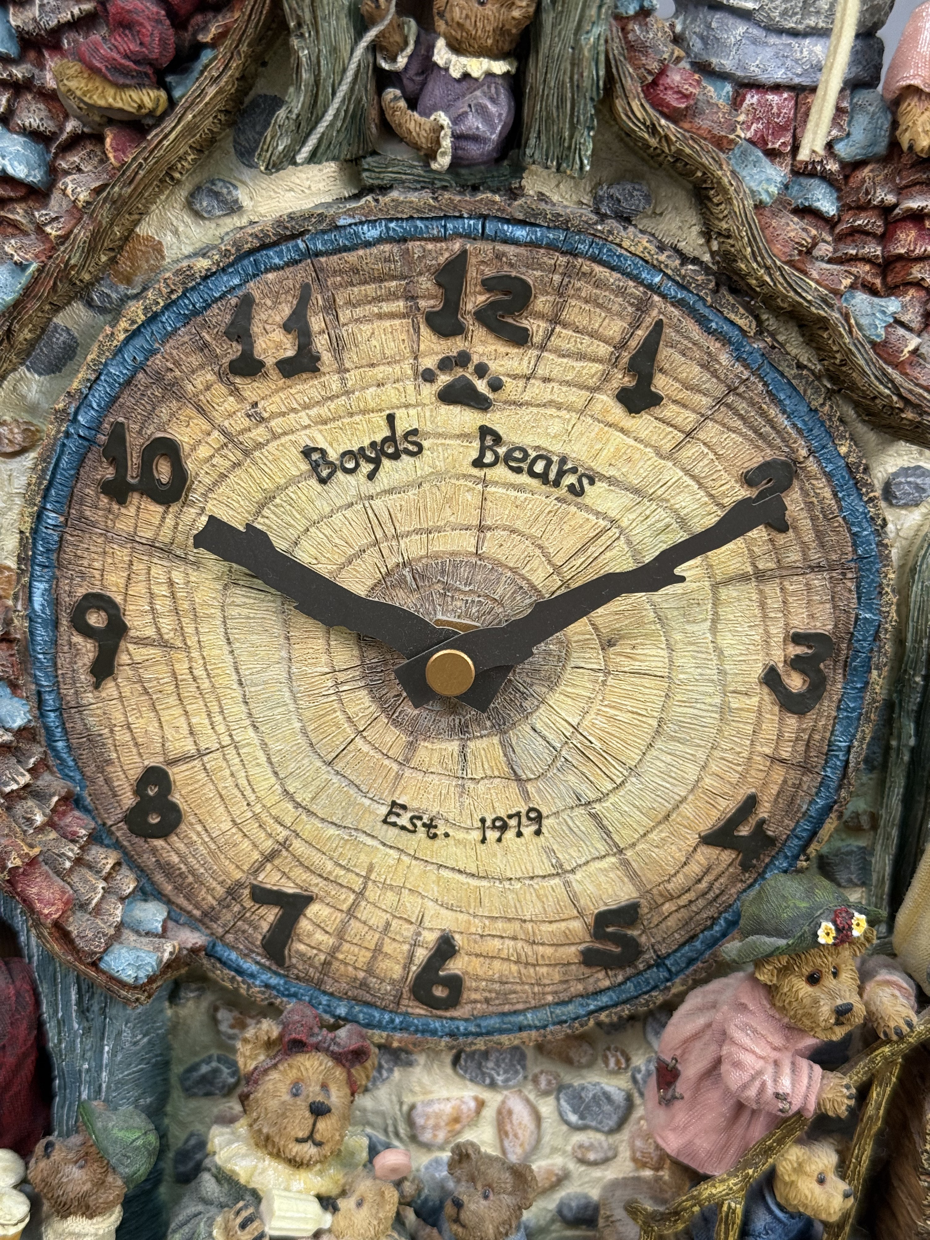 Boyds Bears Danbury Mint Collector Clock