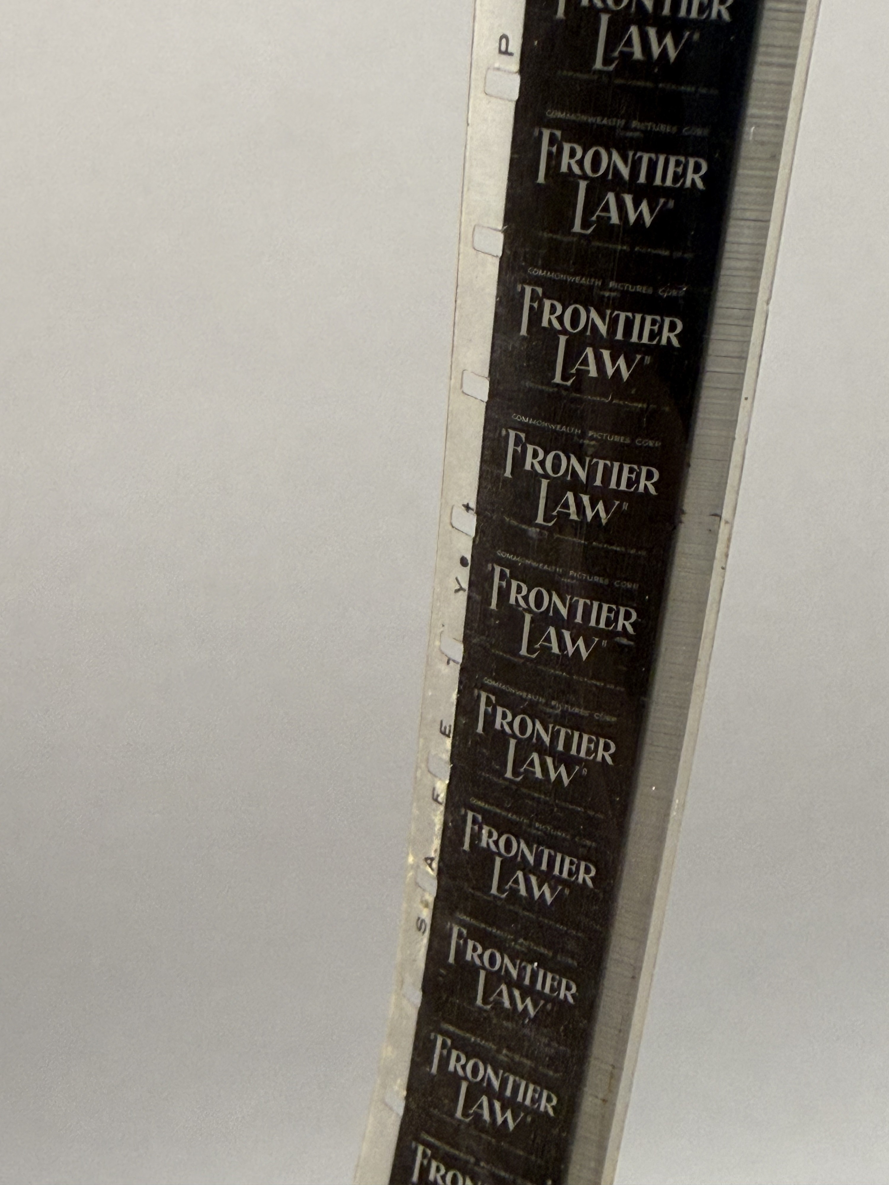 Commonwealth Pictures Frontier Law 35mm Reel
