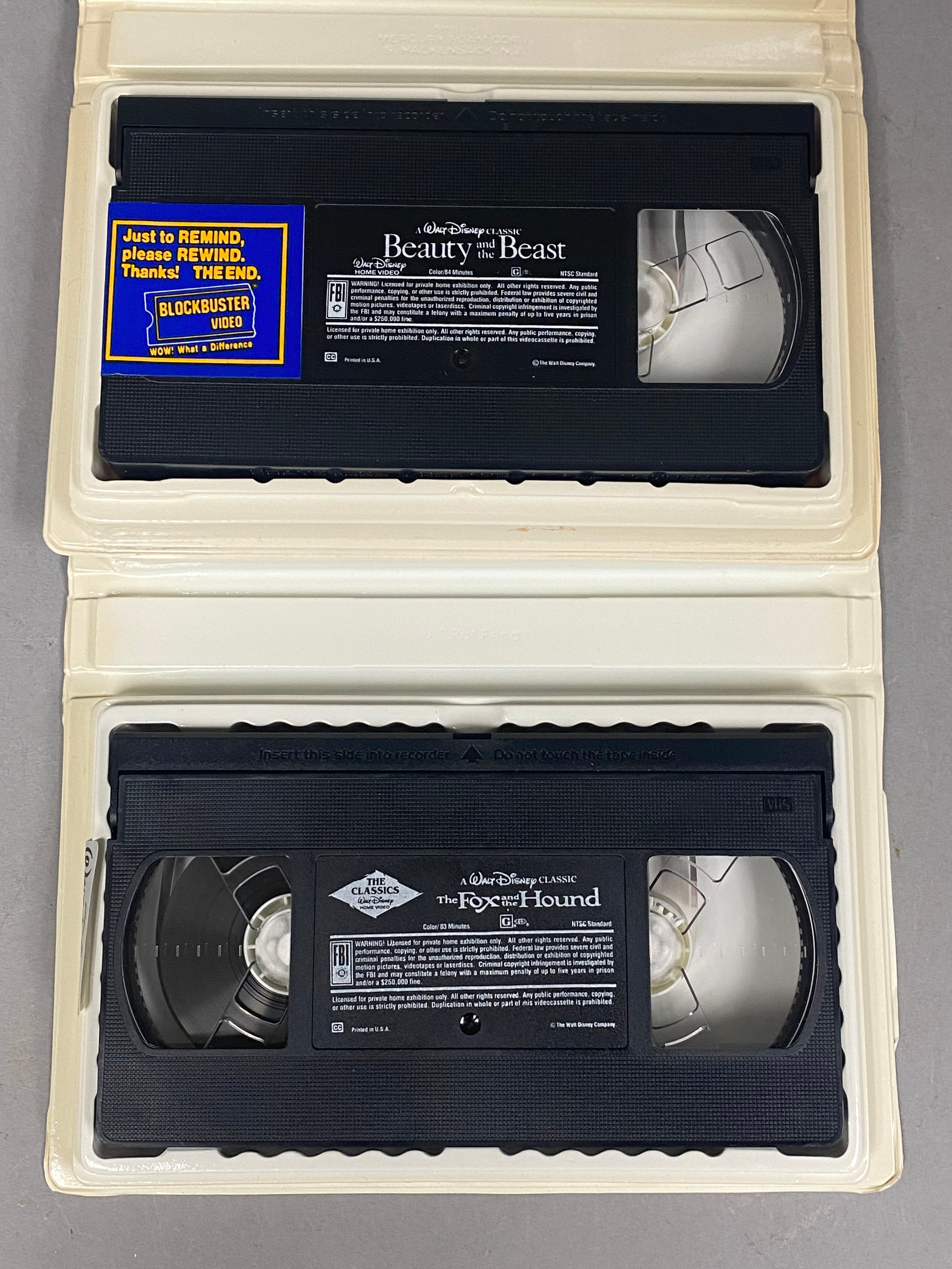 Disney & 20th Century Fox Clamshell VHS Movies